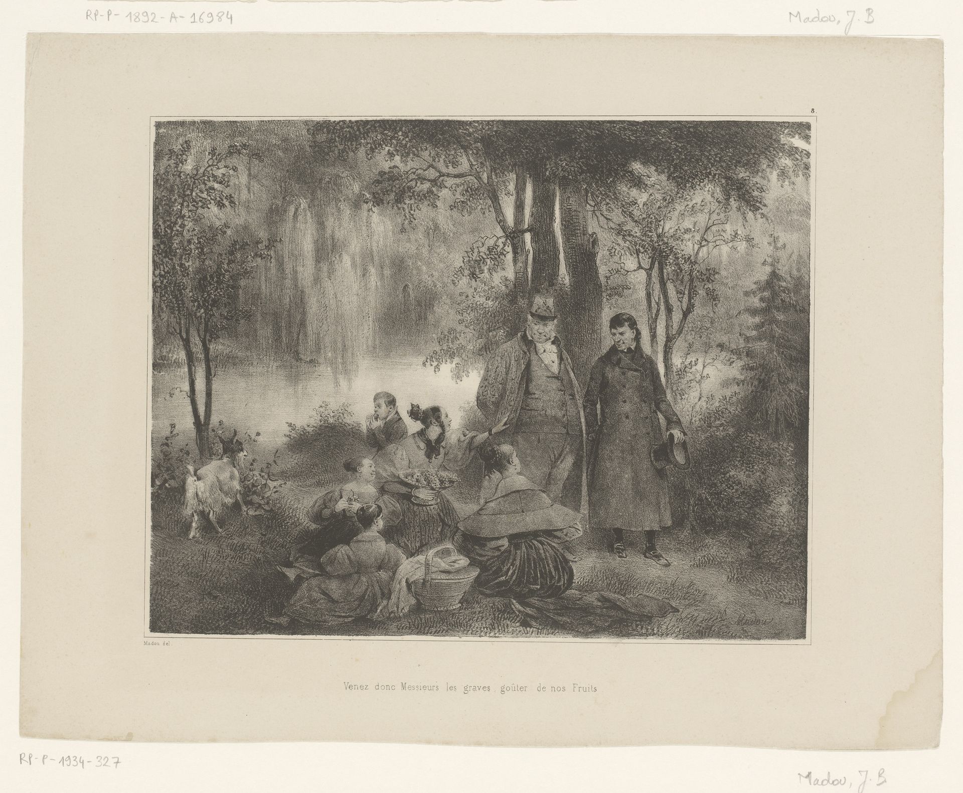 Picknick aan het water by Jean-Baptiste Madou