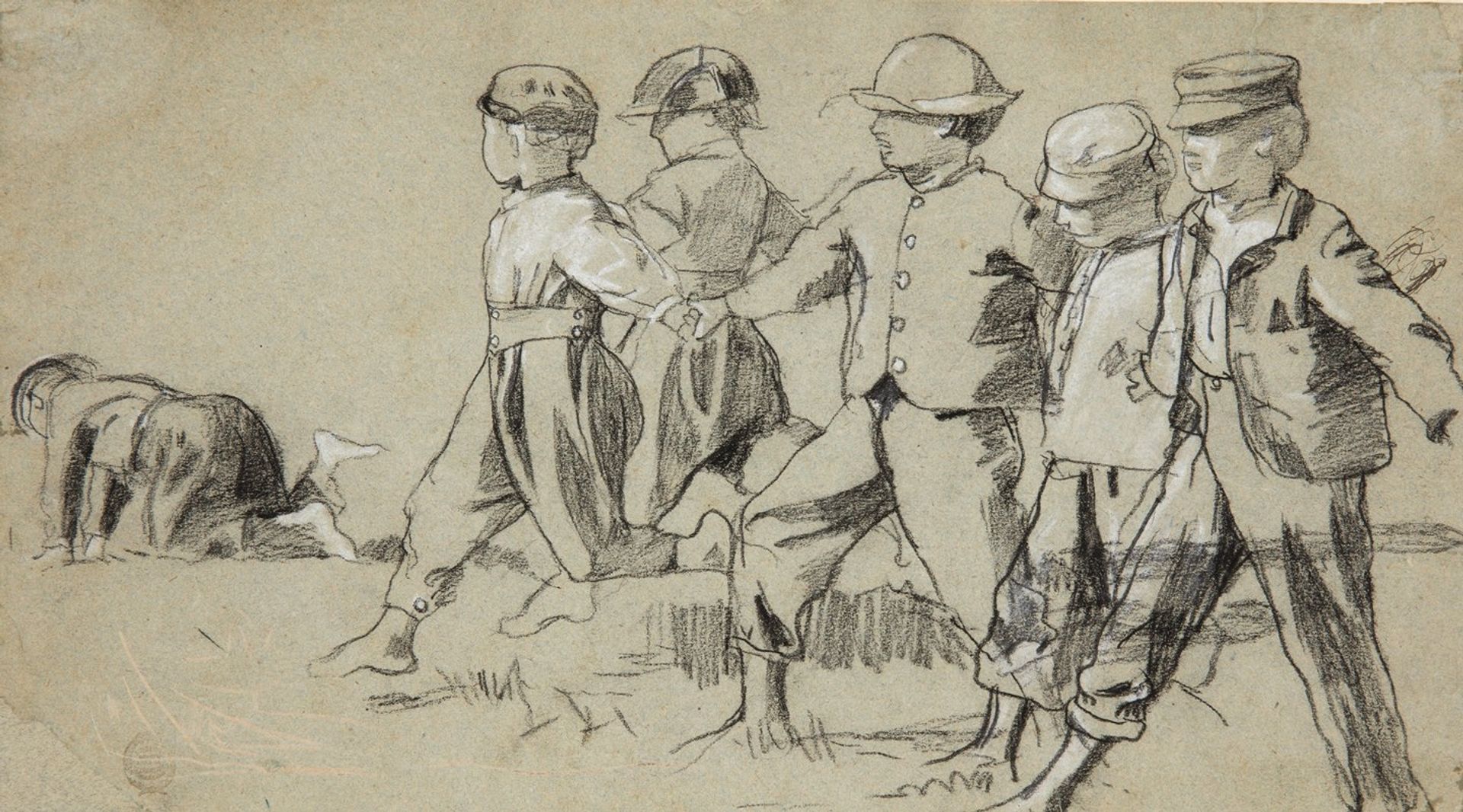 Study for ‘Snap the Whip’ by Winslow Homer
