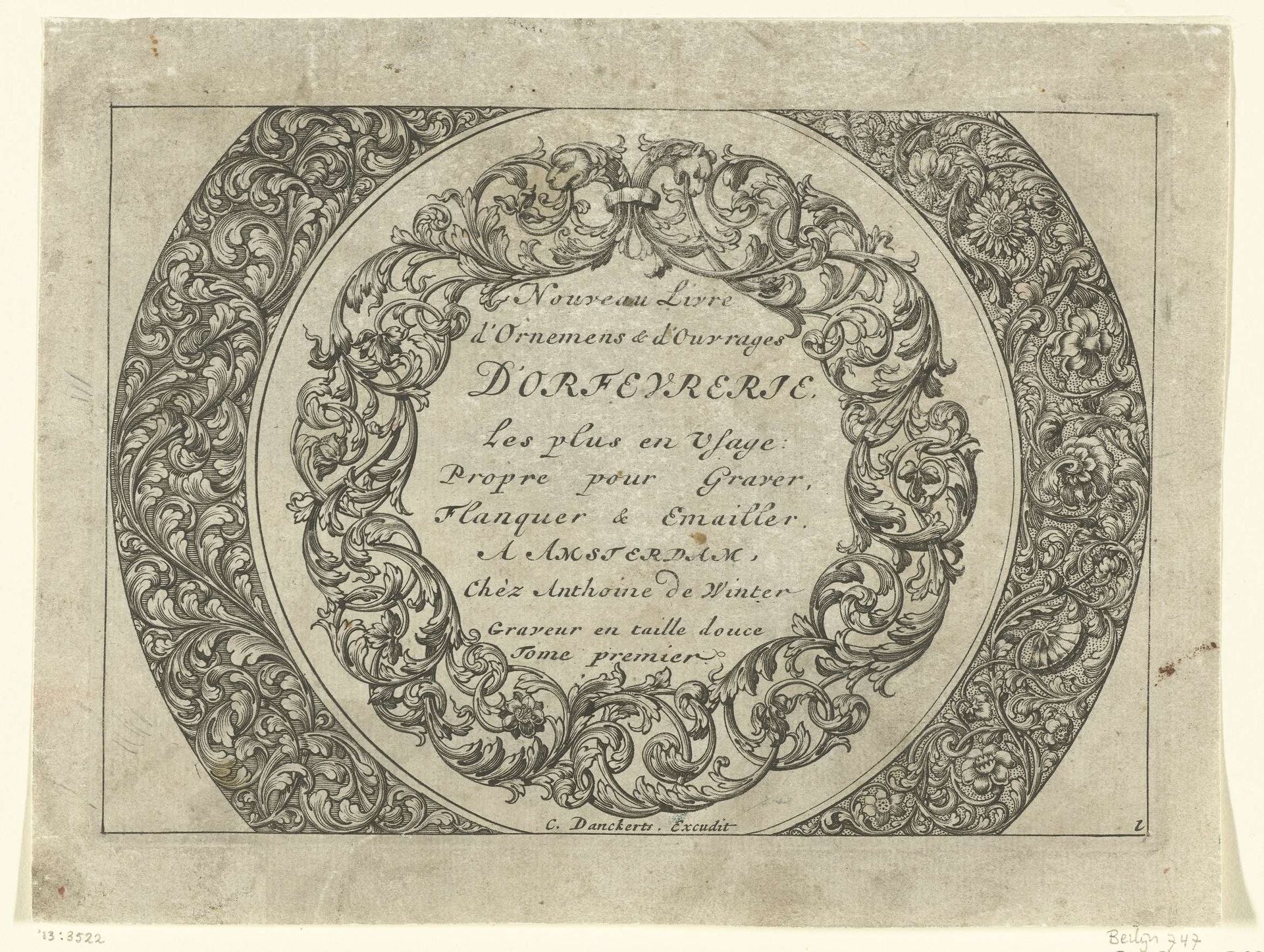 Titelblad: Nouveau Livre d'Ornemens by Anthonie de Winter