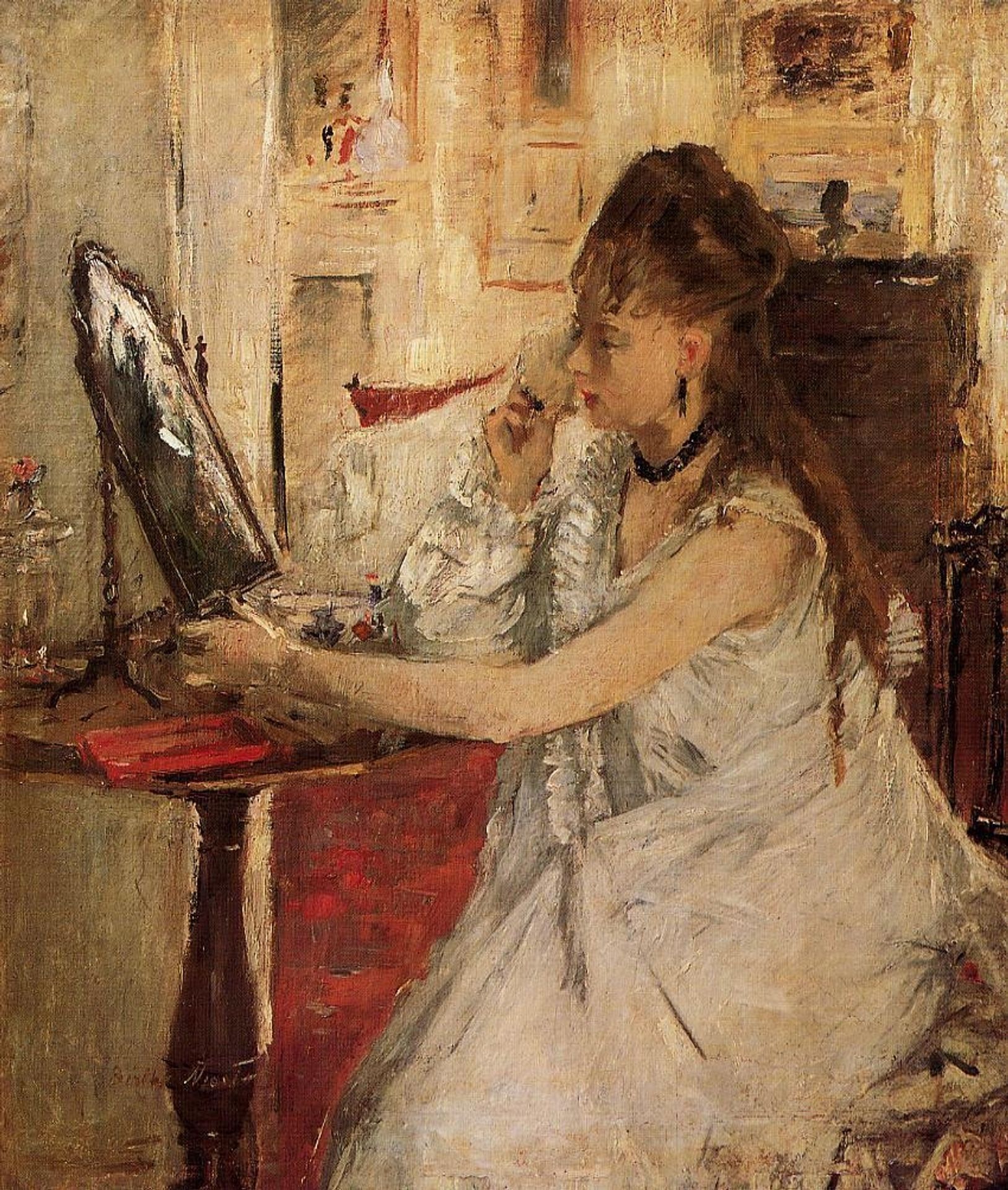 Young Woman Powdering her Face by Berthe Morisot