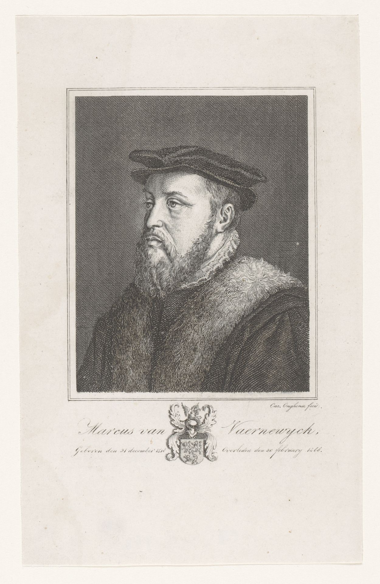 Portret van Marcus van Vaernewijck by Charles Onghena