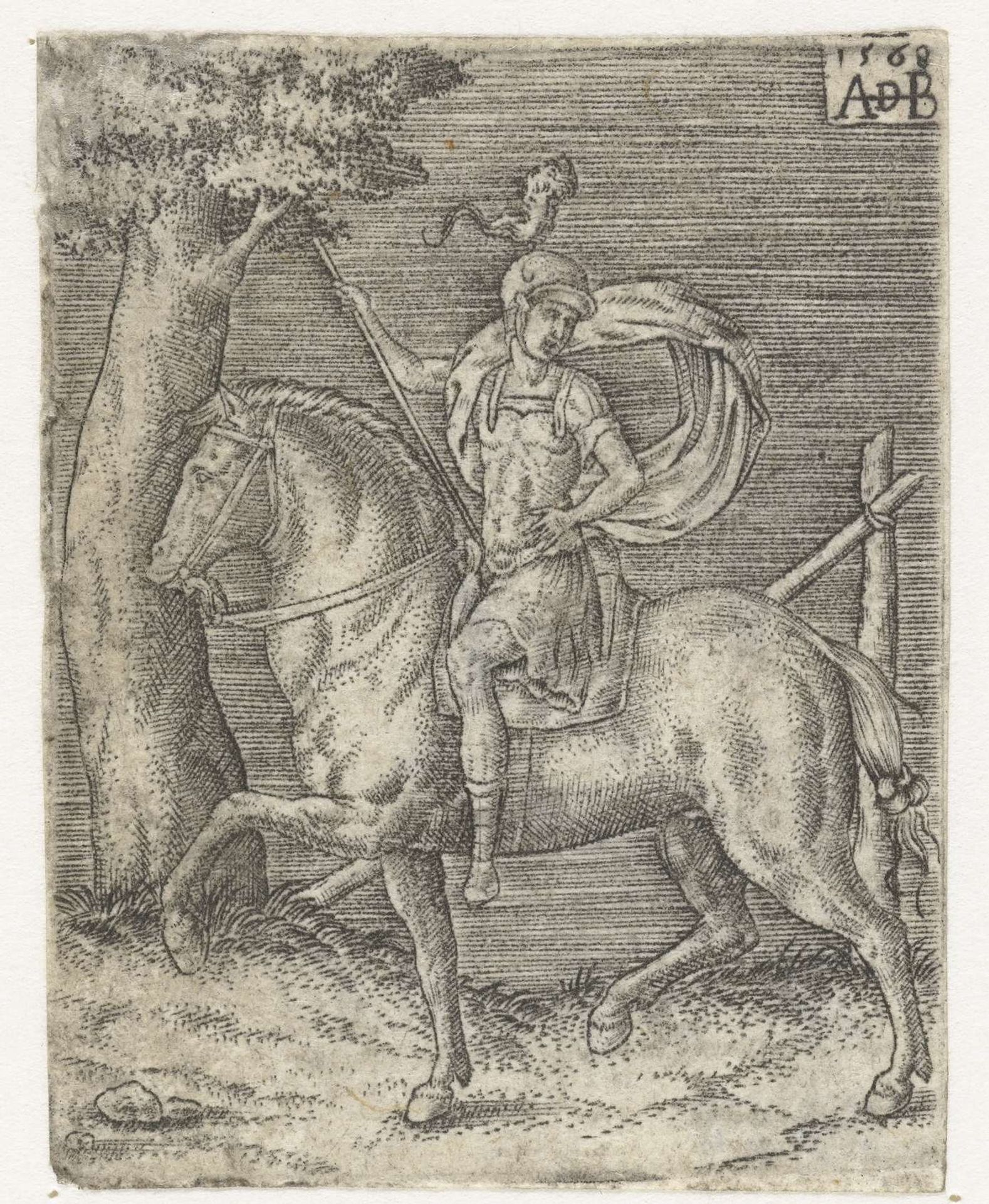 Romeinse ruiter te paard by Abraham de Bruyn