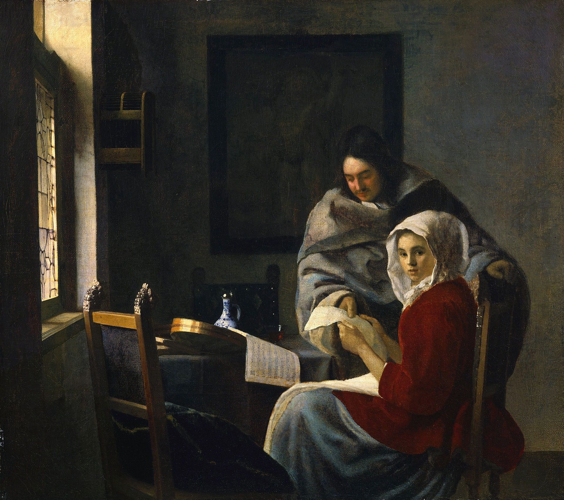 Girl interrupted at her music by Johannes Vermeer