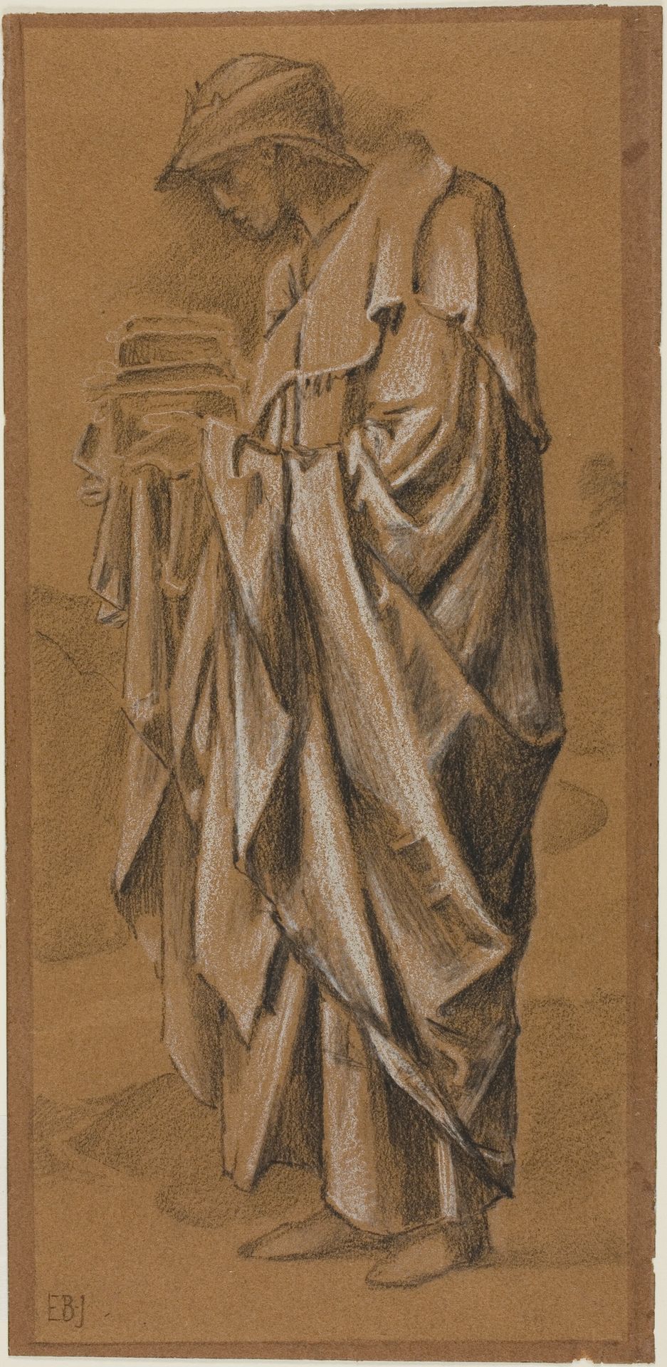 Standing Draped Figure in Profile to Left by Edward Burne-Jones