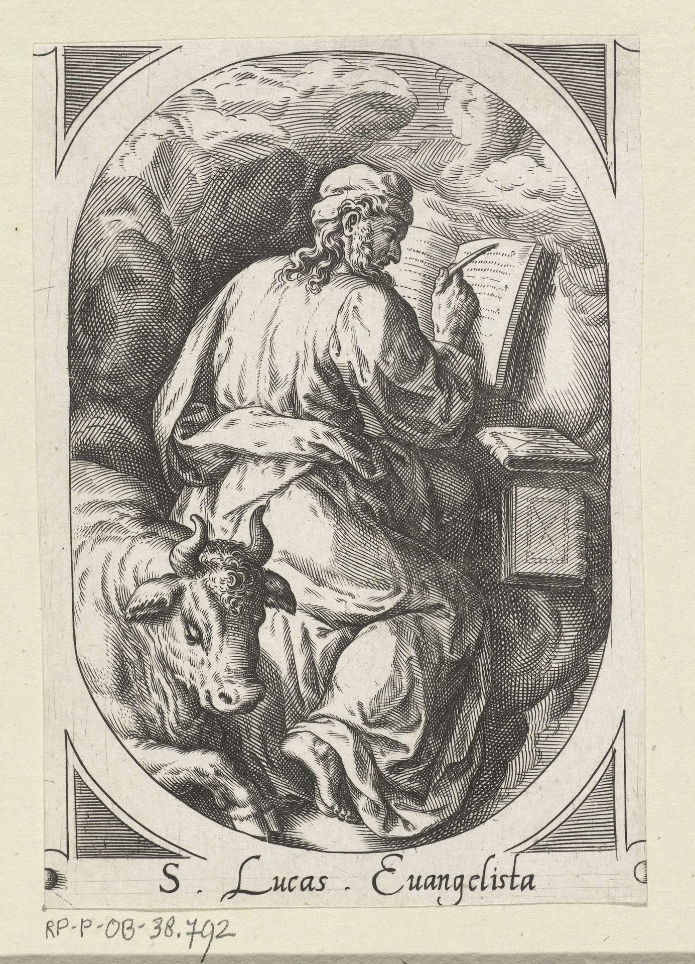Heilige Lucas met stier by Anonymous