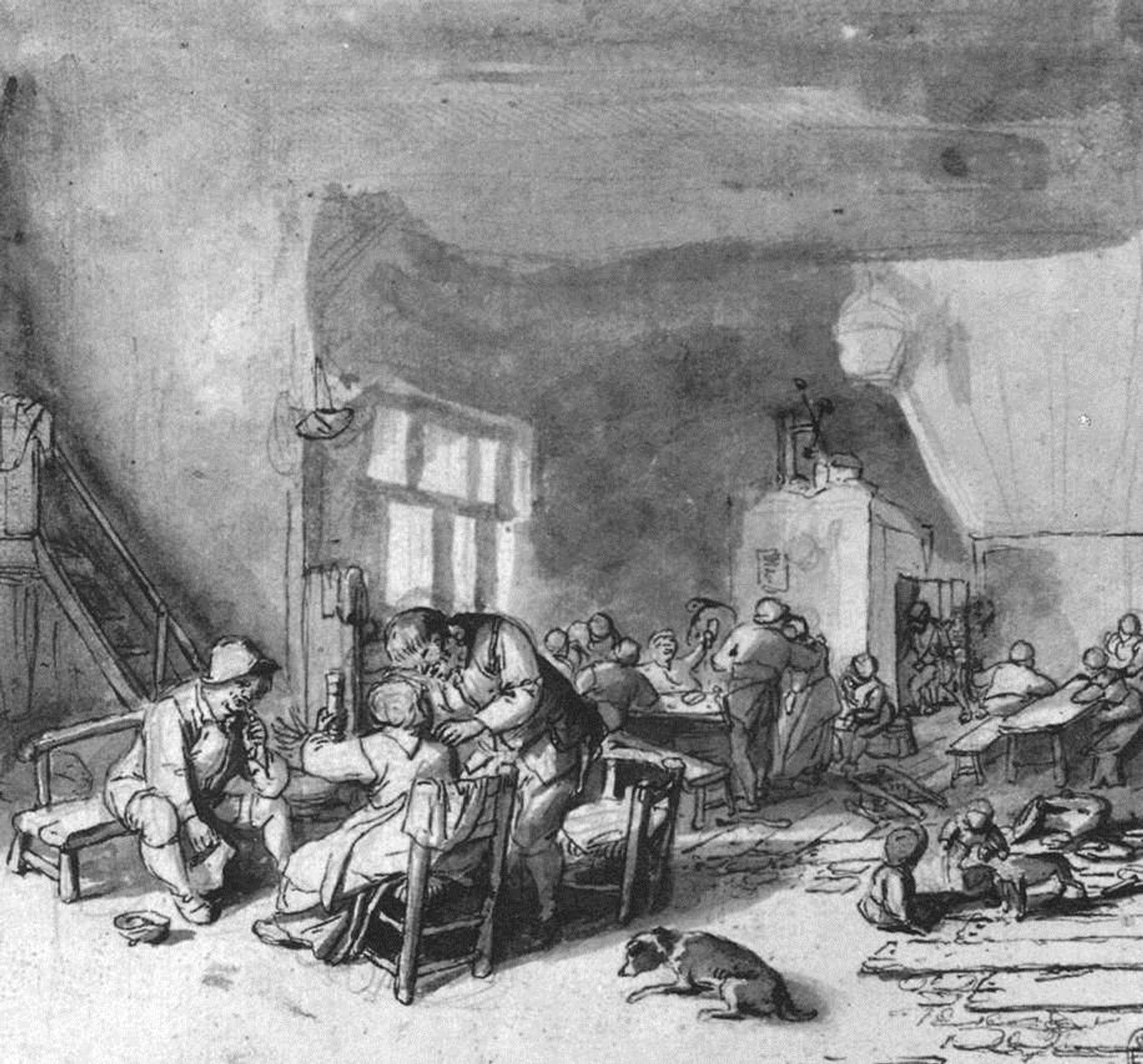Interior of an Inn by Adriaen van Ostade