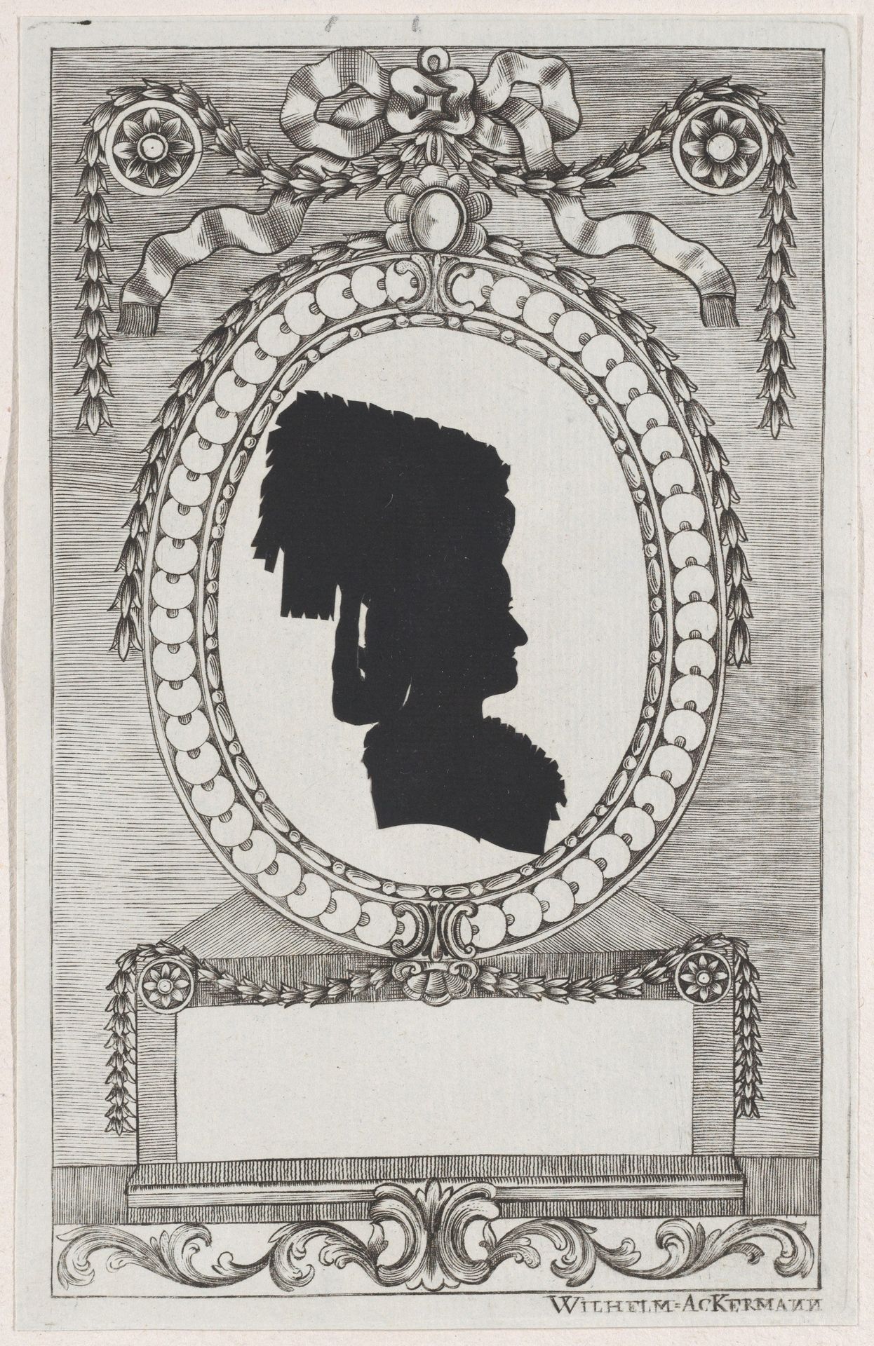 Silhouette of Trapp, Stiftsfräulein by Wilhelm Ackermann