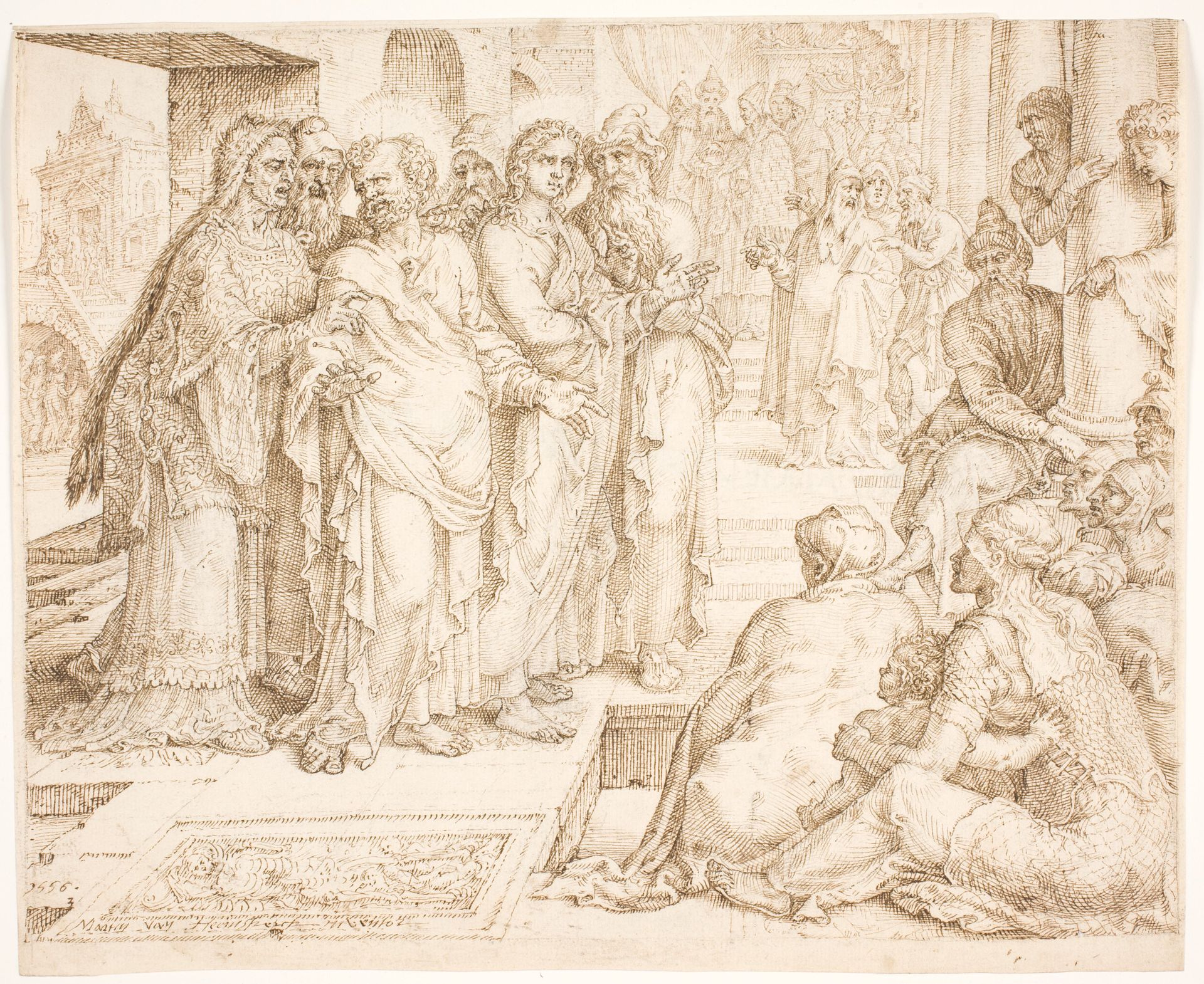 St. Peter and St. John are taken Prisoners by the Priests and Sadducees by Maarten van Heemskerck
