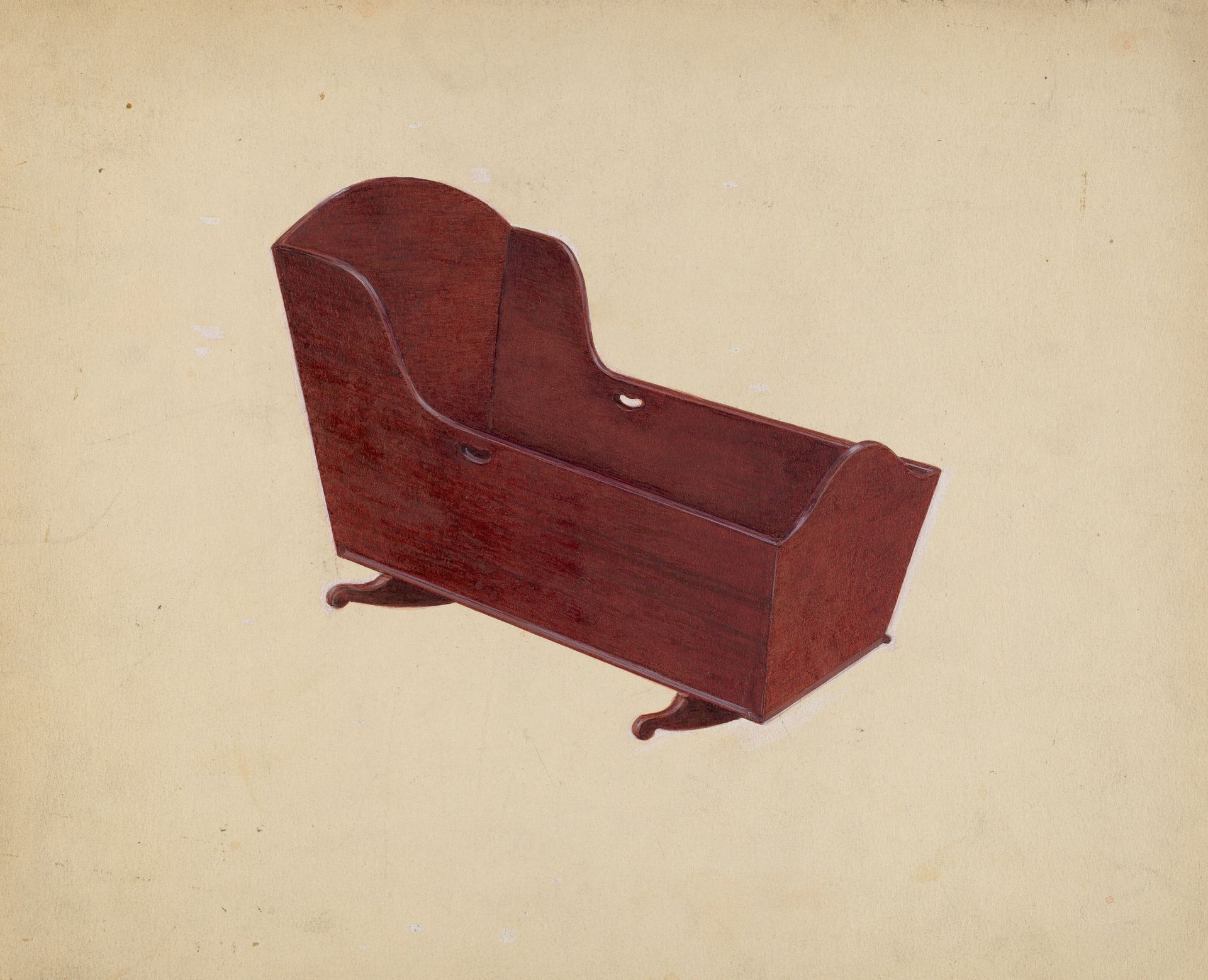 Walnut Cradle by Edward A. Darby