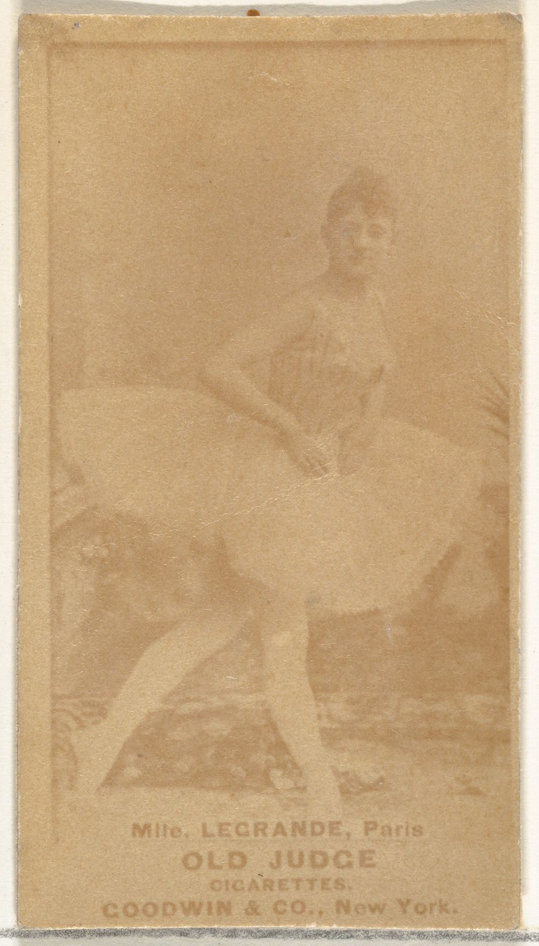Mlle. Legrande, Paris, from the Actors and Actresses series (N171) for Old Judge Cigarettes by Goodwin & Company