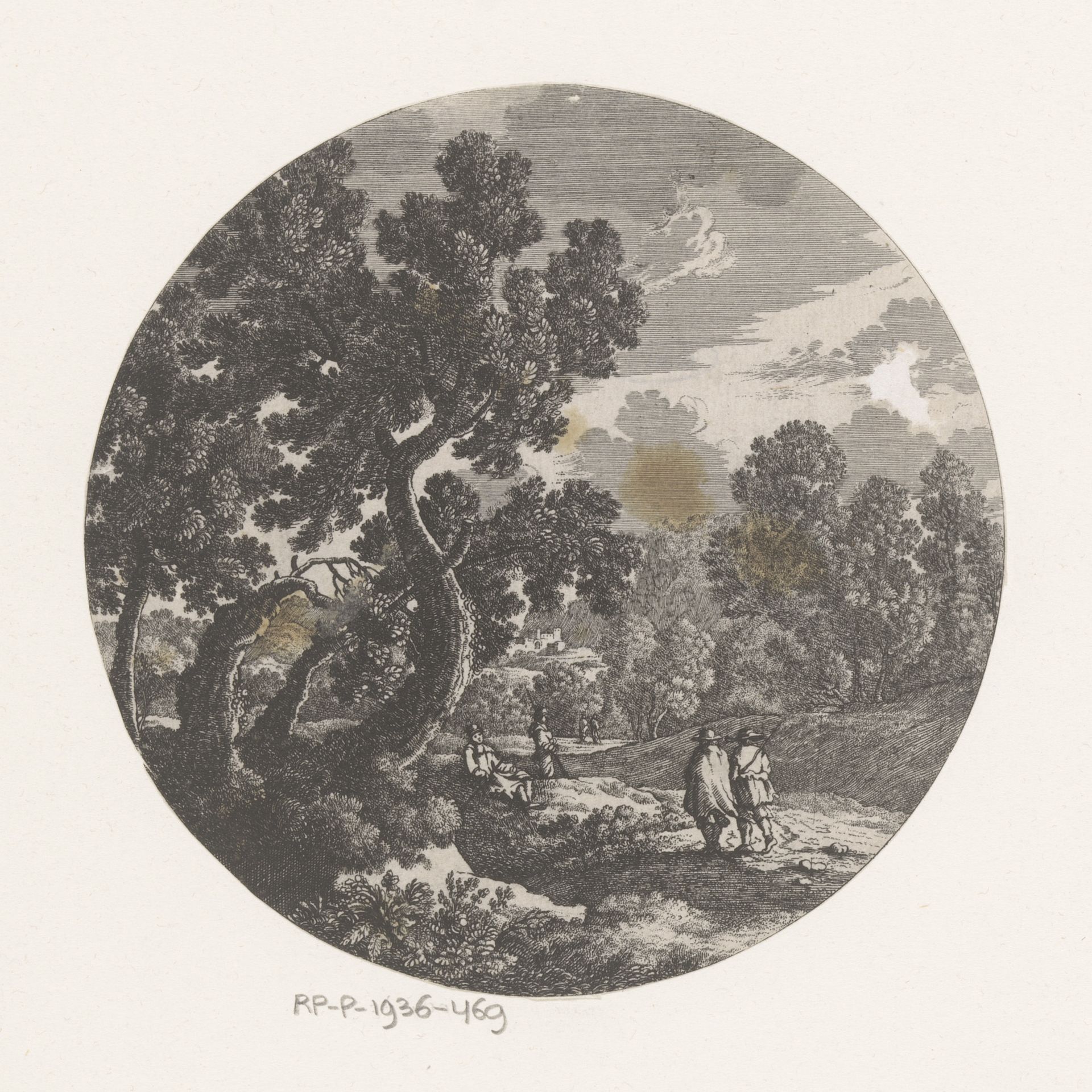 Boslandschap met figuren by Nicolas Perelle