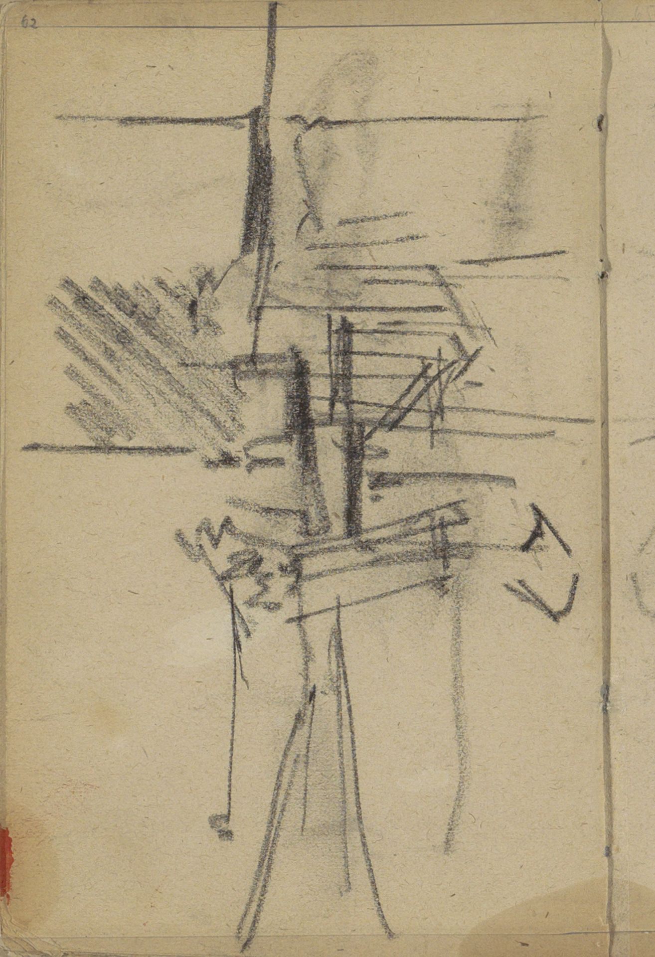 Studie, mogelijk een architectuurstudie by George Hendrik Breitner