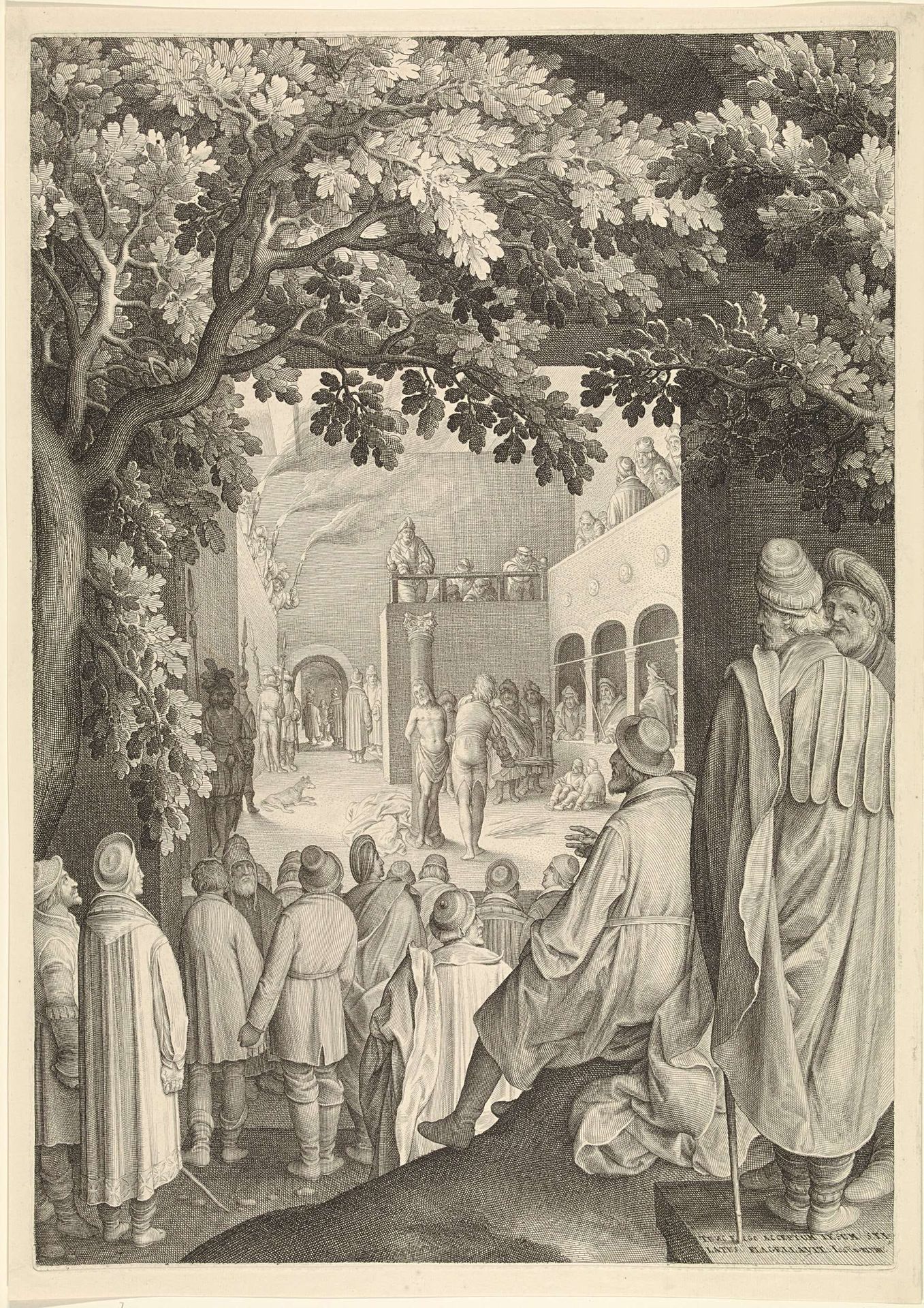 Geseling van Christus by Nicolaes de Bruyn