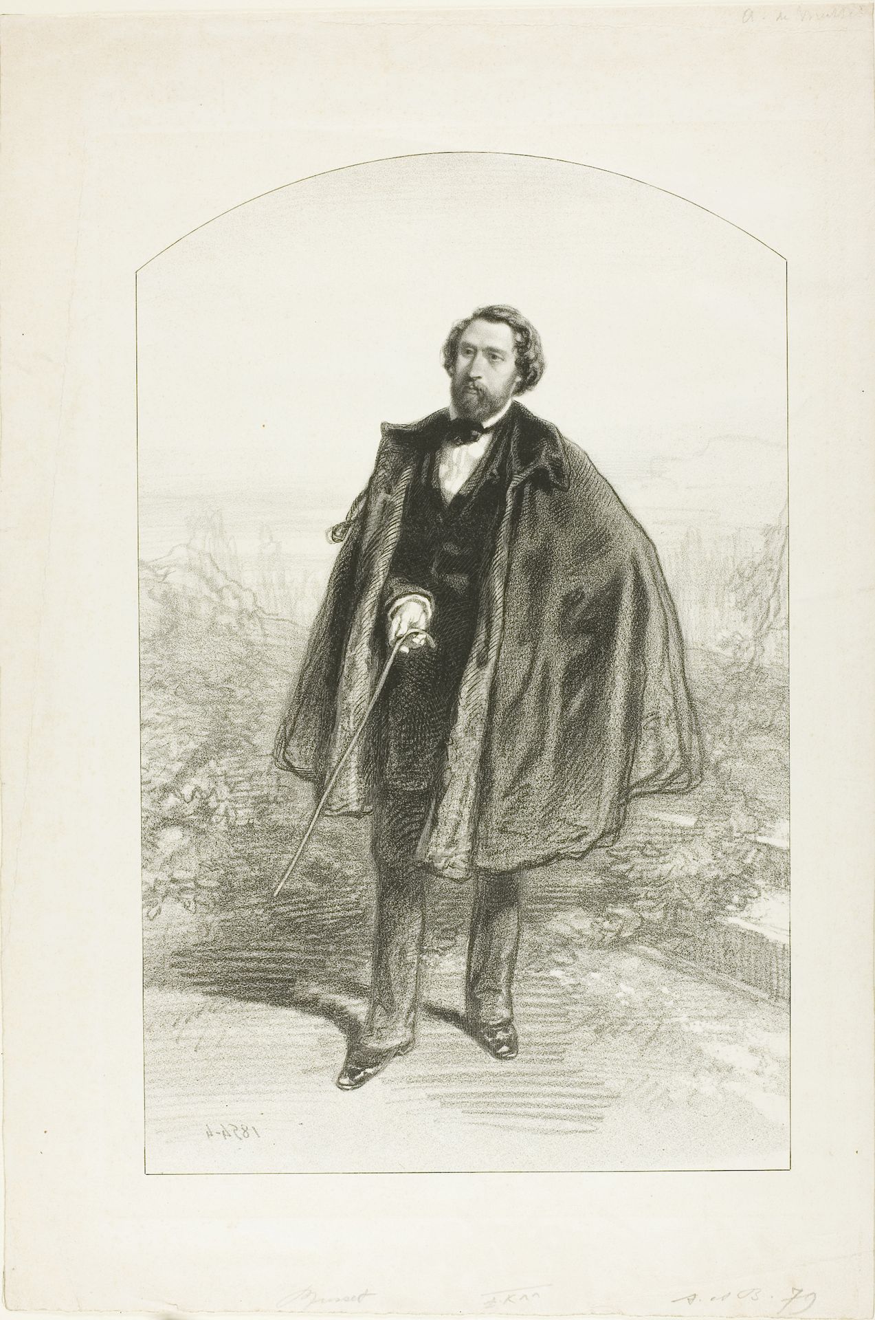 Alfred de Musset by Paul Gavarni