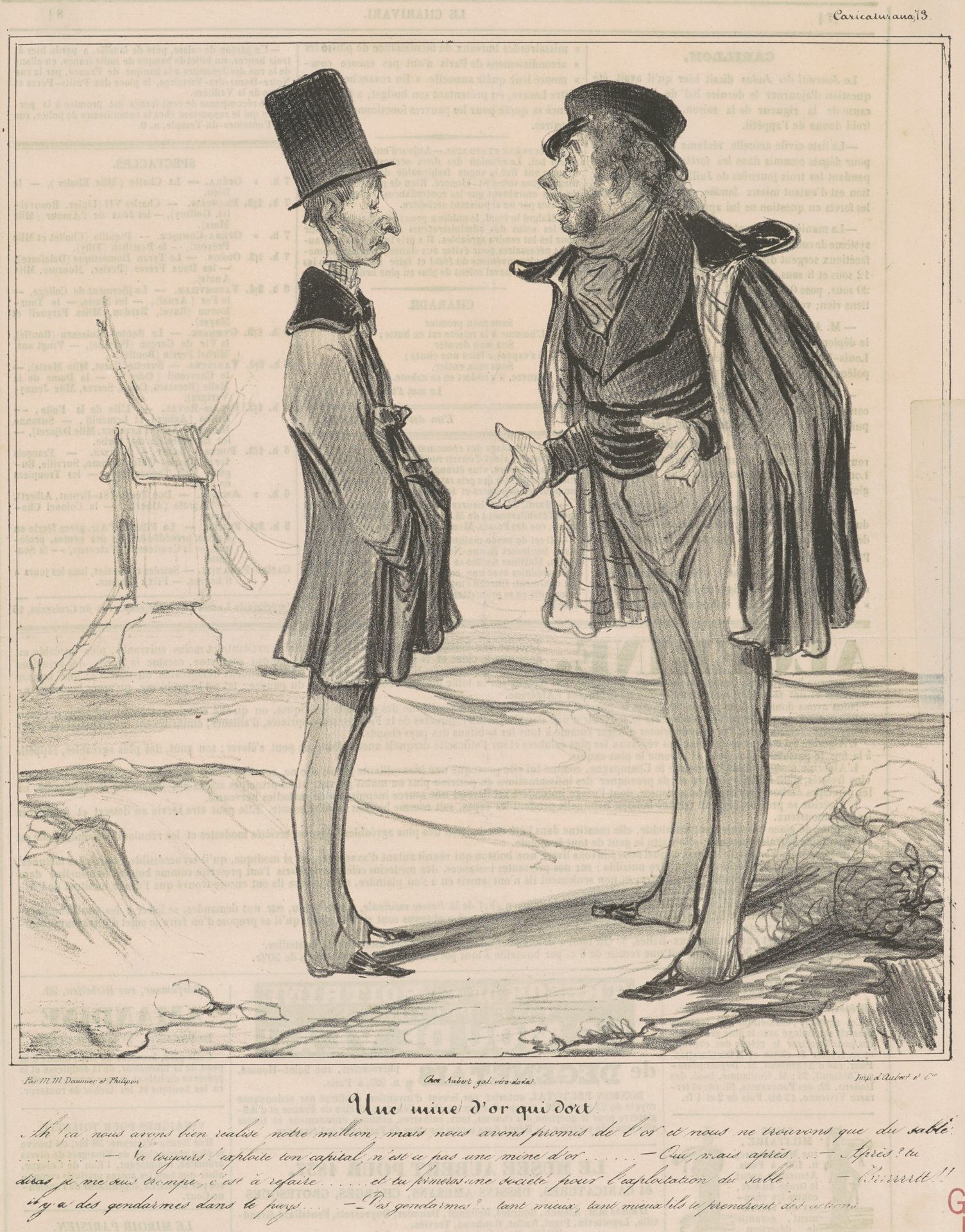 Une mine d'or qui dort by Honoré Daumier