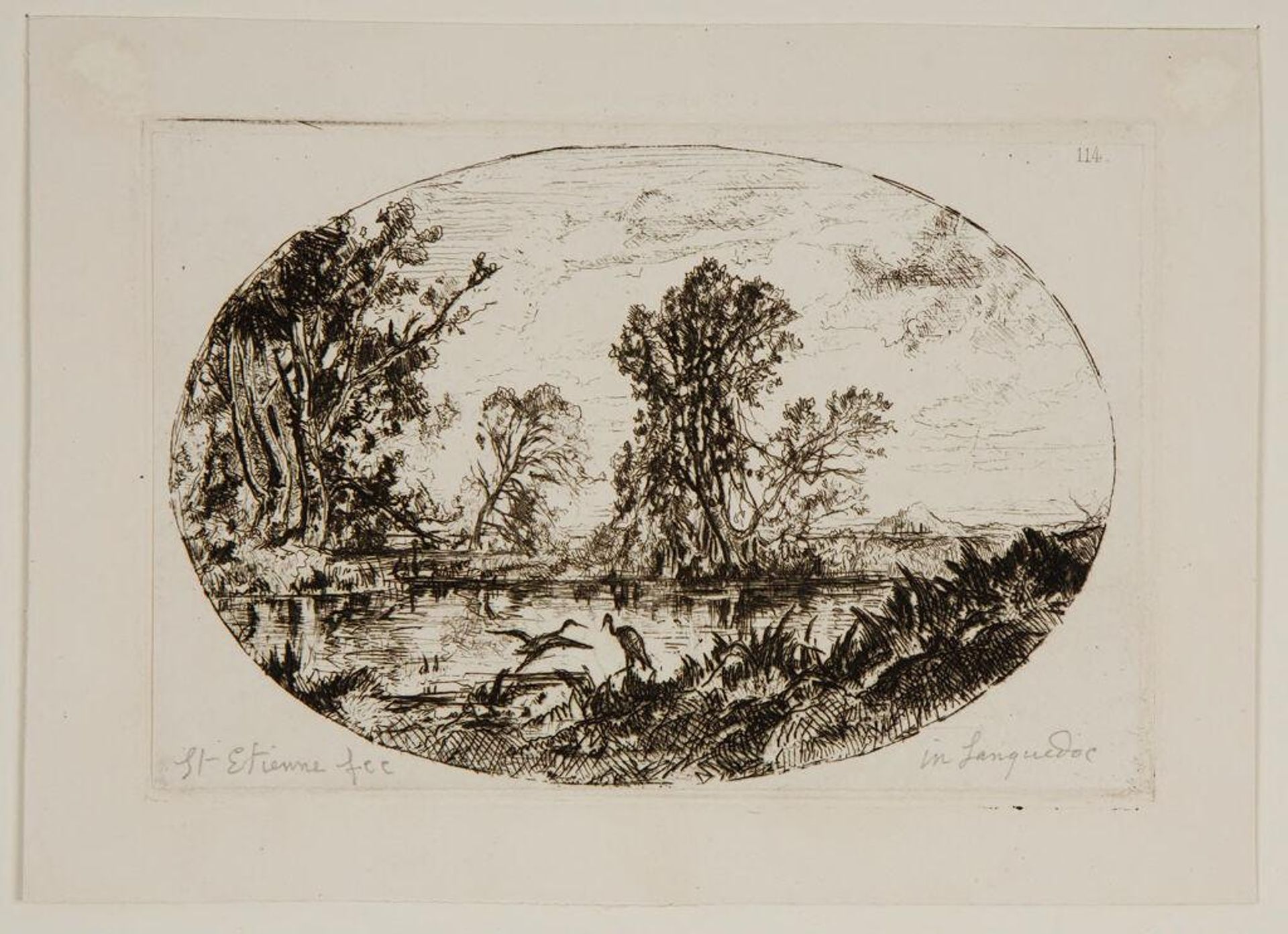 Landscape with a Pond by Francisque de Saint-Etienne