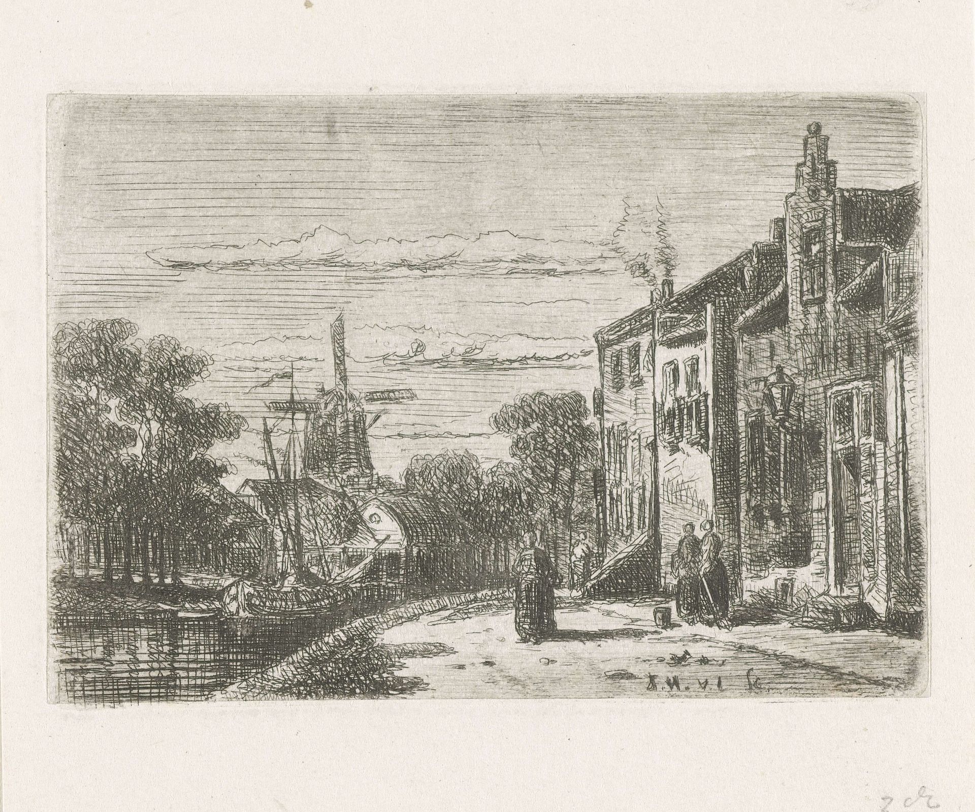 Stadsgezicht by Jan van Lokhorst