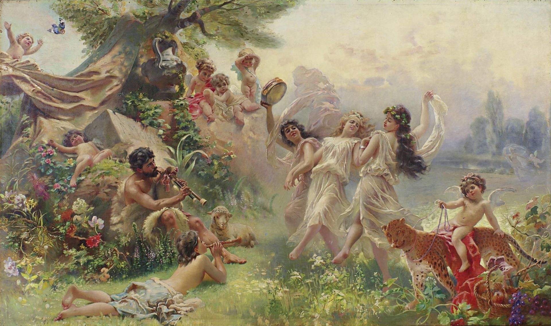 Happy Arcadia by Konstantin Egorovich Makovsky