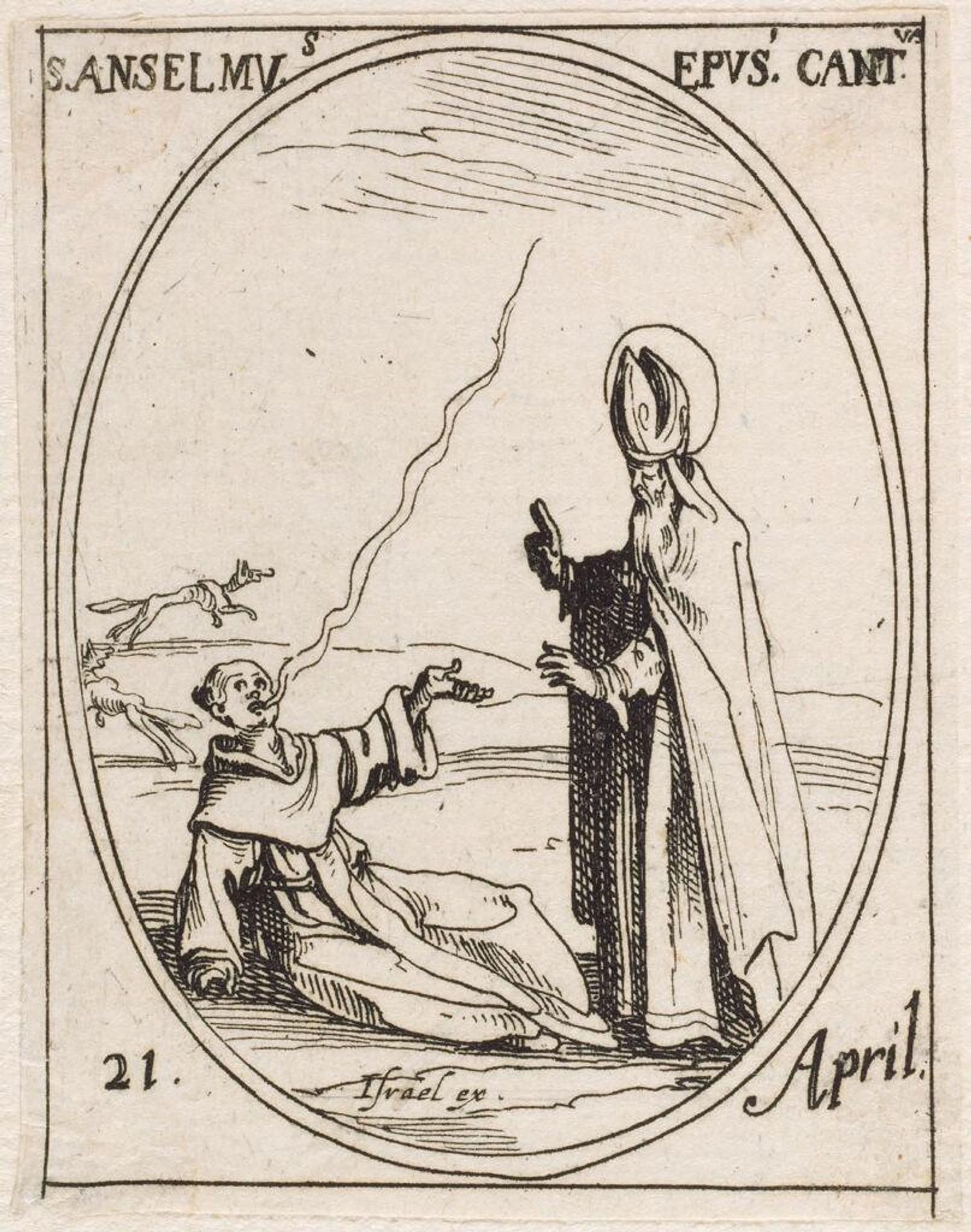 Saint Anselm by Jacques Callot