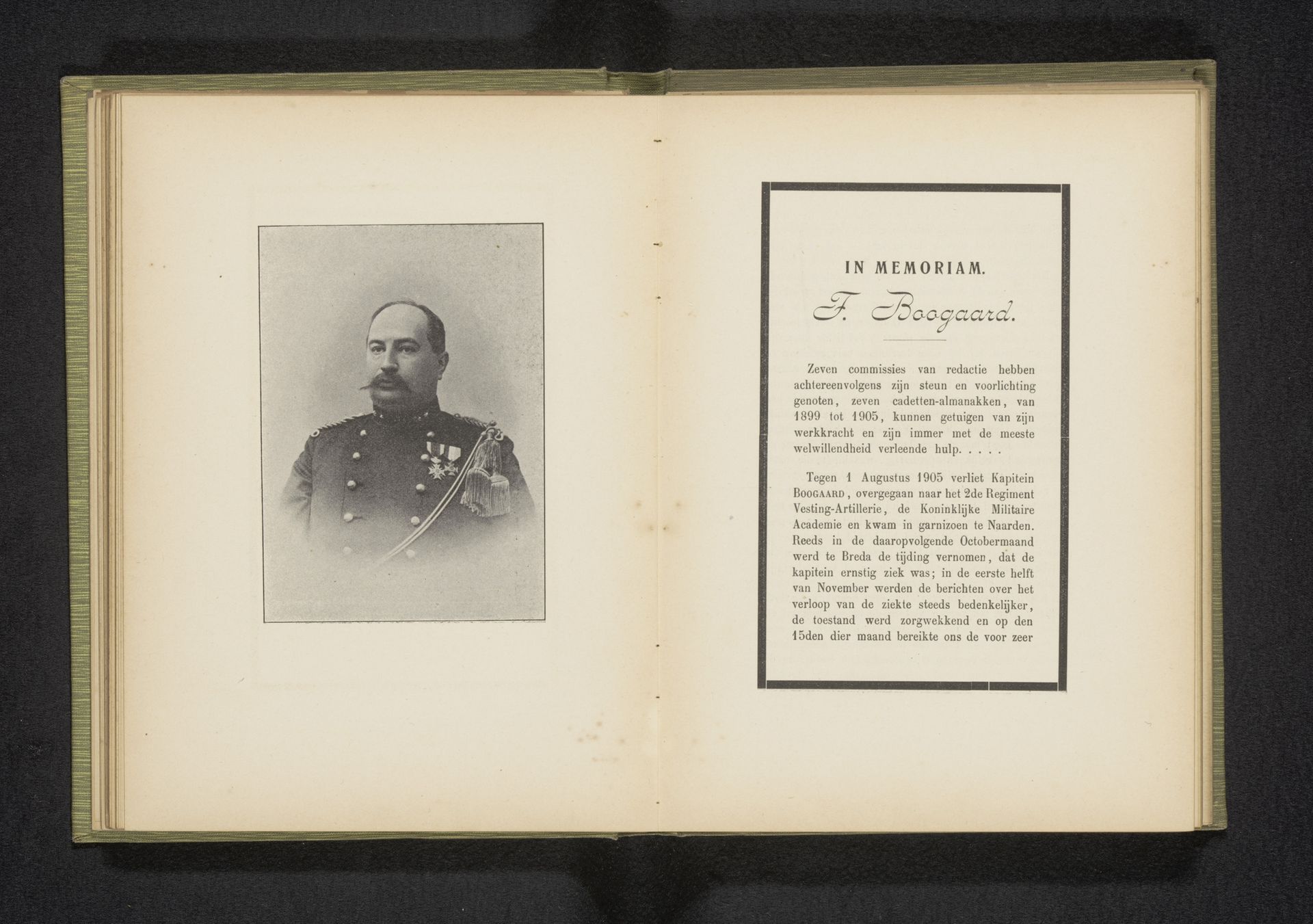 Portret van kapitein F. Boogaard by Anonymous