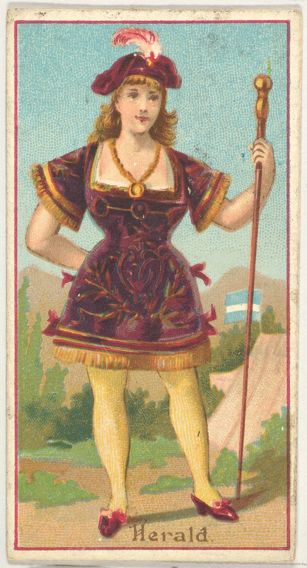 Herald, from the Occupations of Women series (N502) for Frishmuth's Tobacco Company by Frishmuth's Tobacco Company