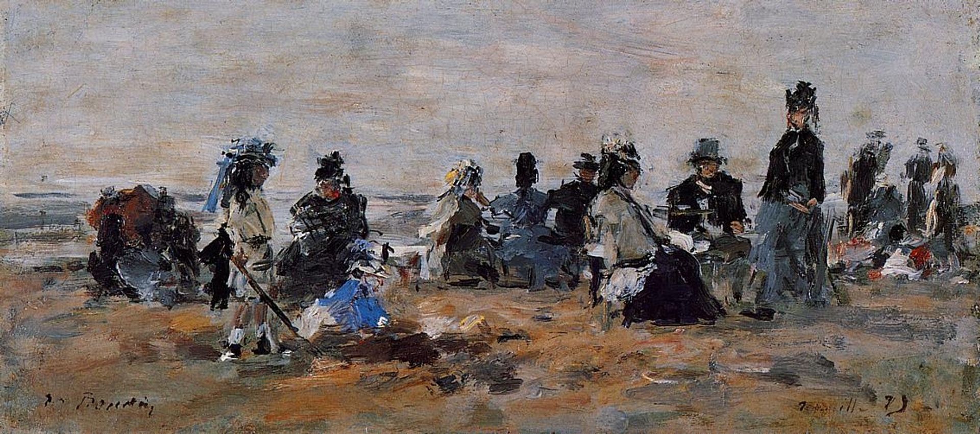 Beach Scene by Eugène Boudin