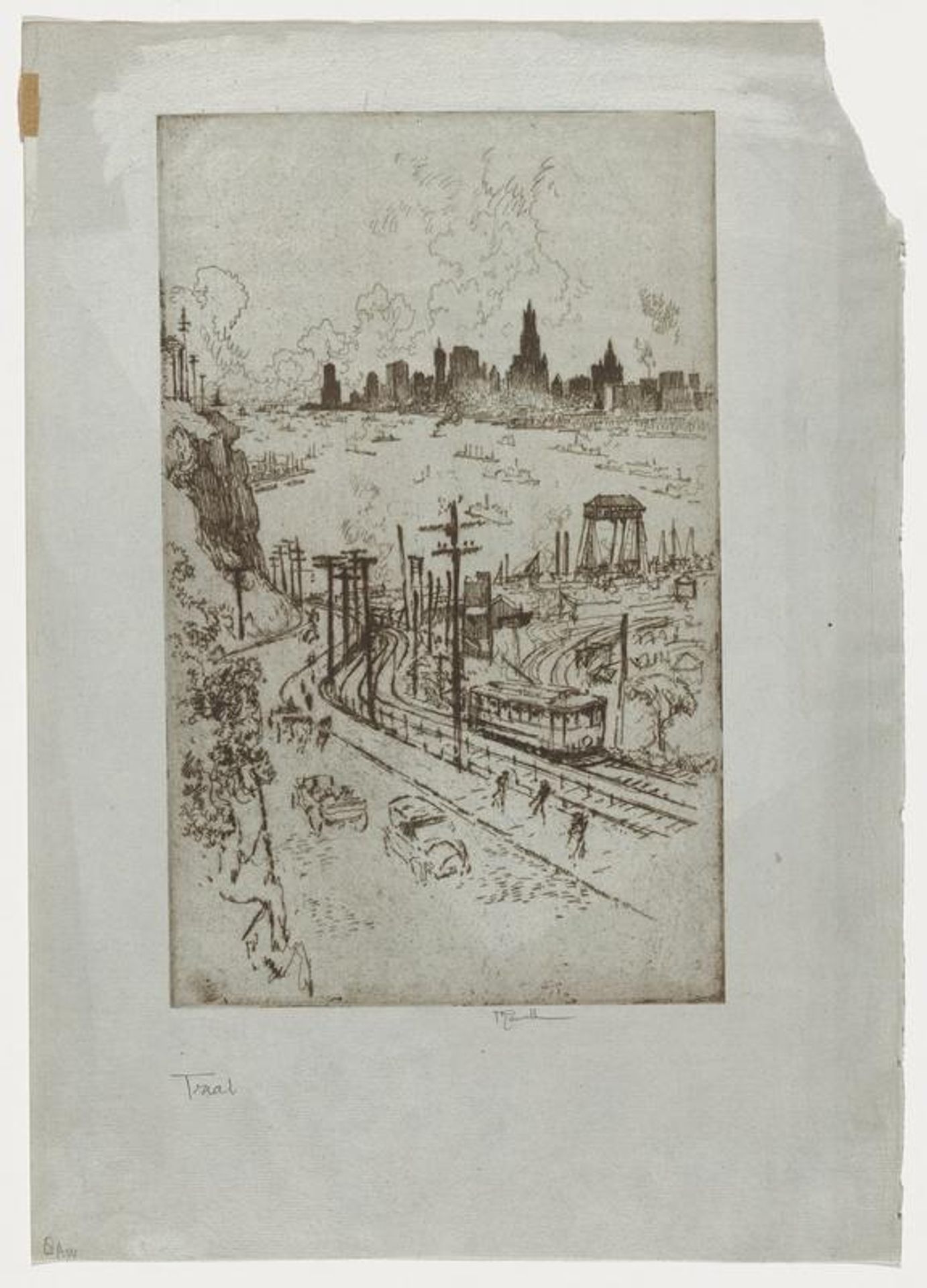 New York from New Jersey by Joseph Pennell