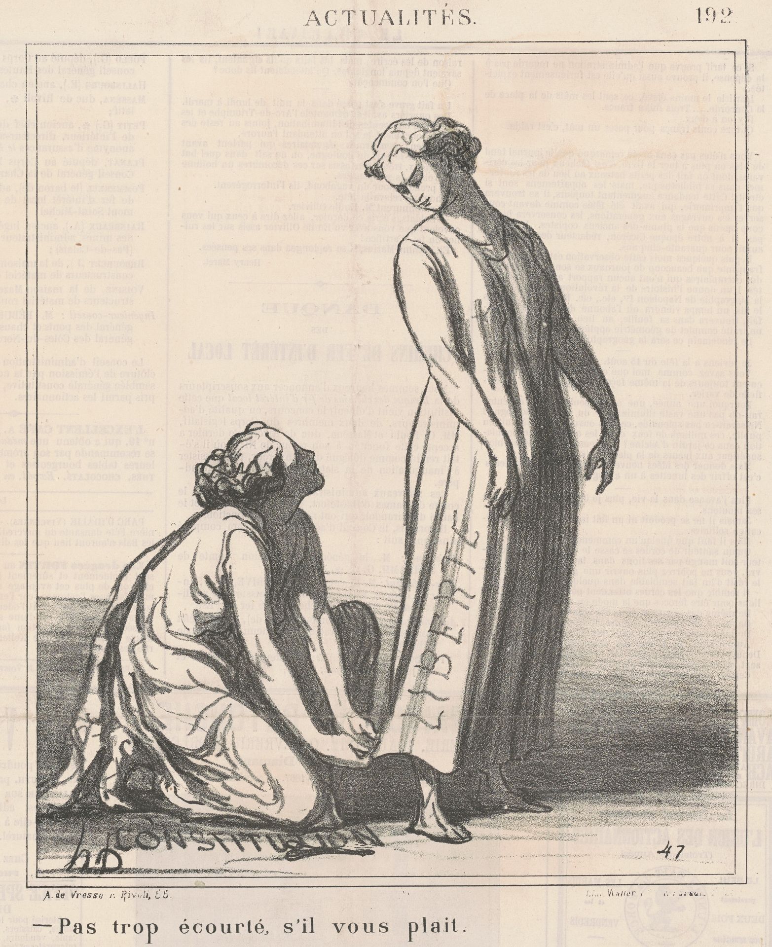 Pas trop écourté, s'il vous  plait by Honoré Daumier