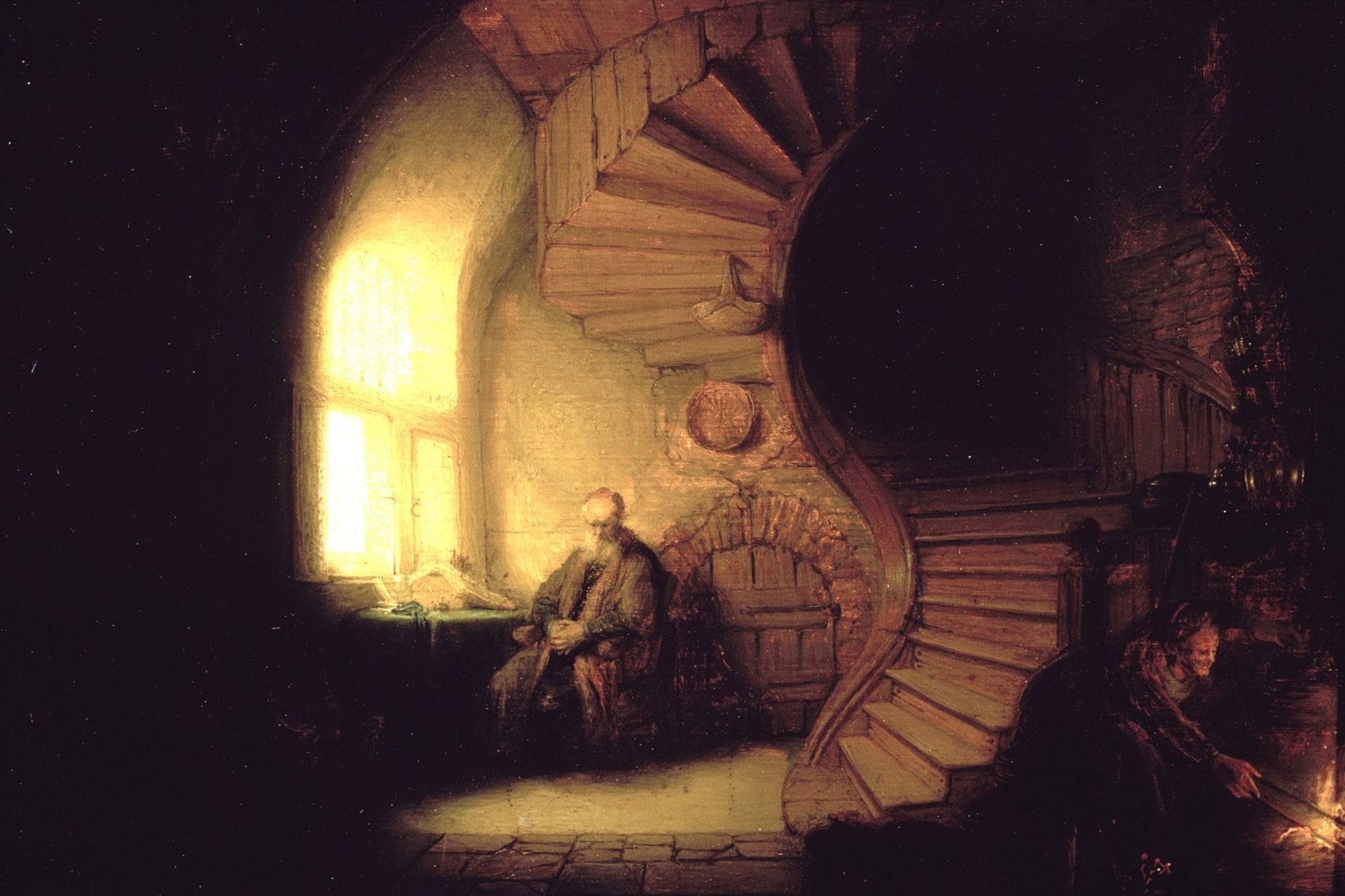 Philosopher in Meditation by Rembrandt van Rijn
