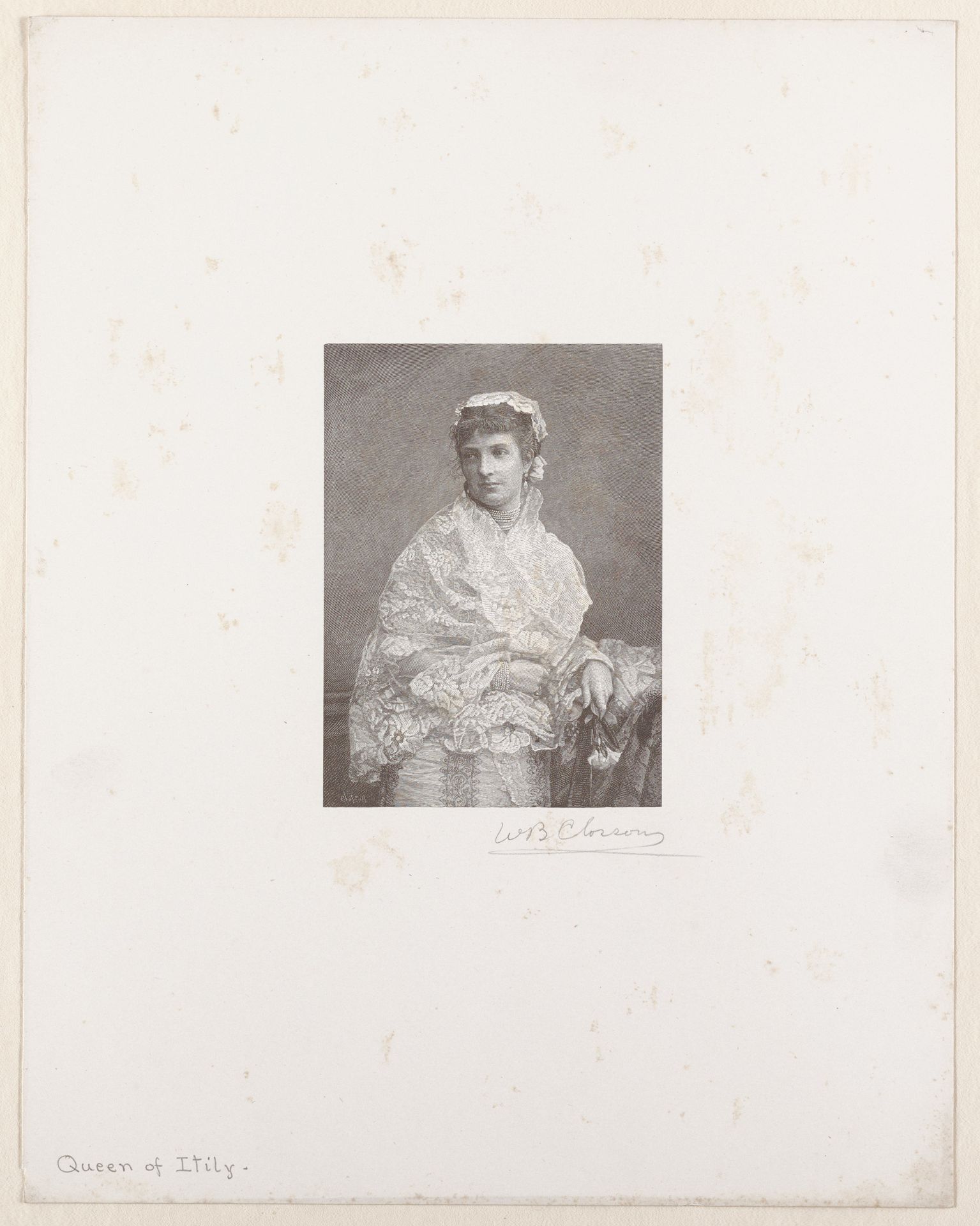 Portrait of -Queen of Itily- by William B. Closson