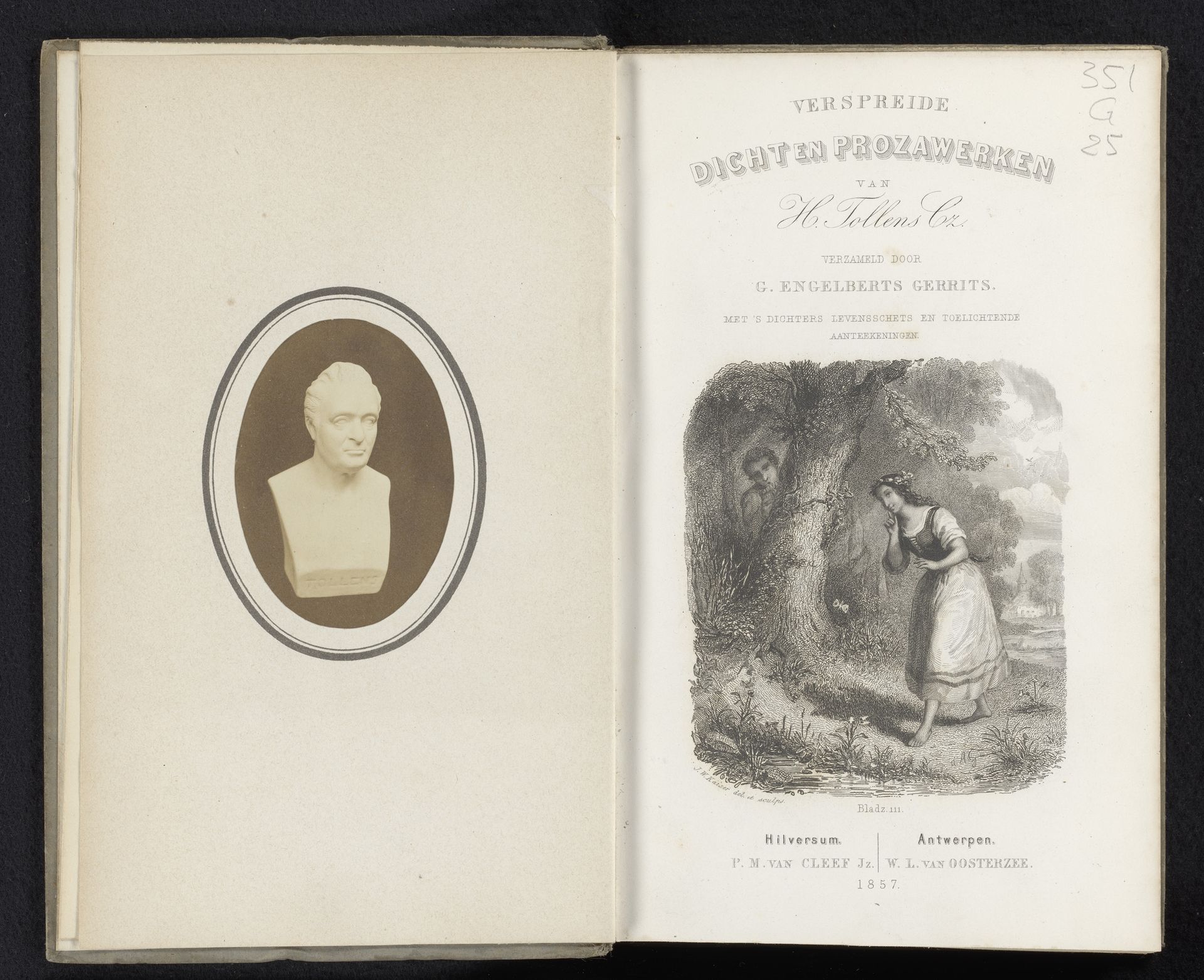 Buste van de dichter Hendrik Tollens by Anonymous