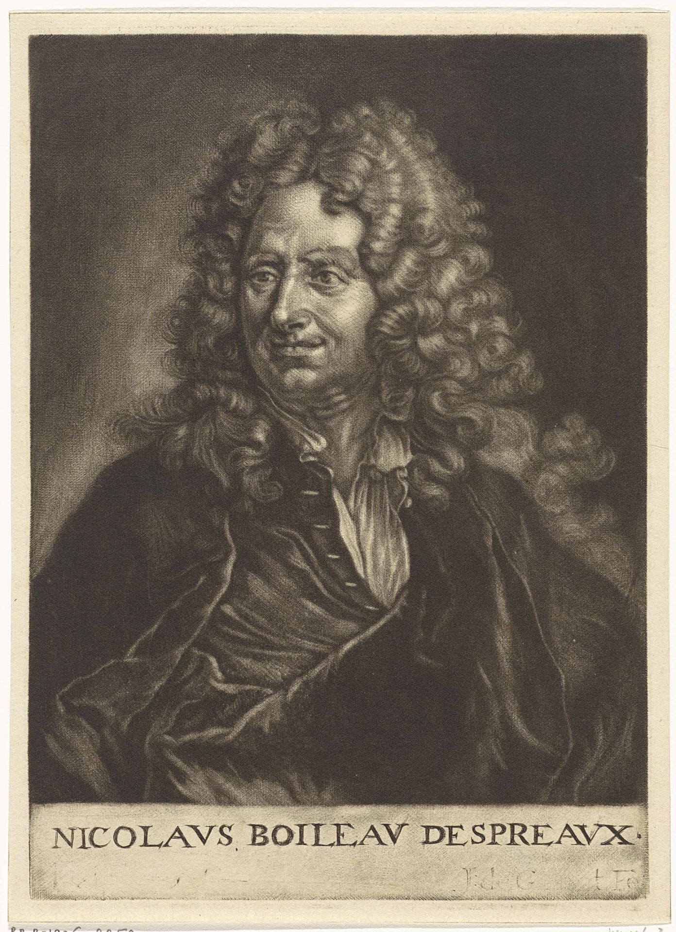 Portret van Nicolas Boileau-Despréaux by Johannes de (II) Groot