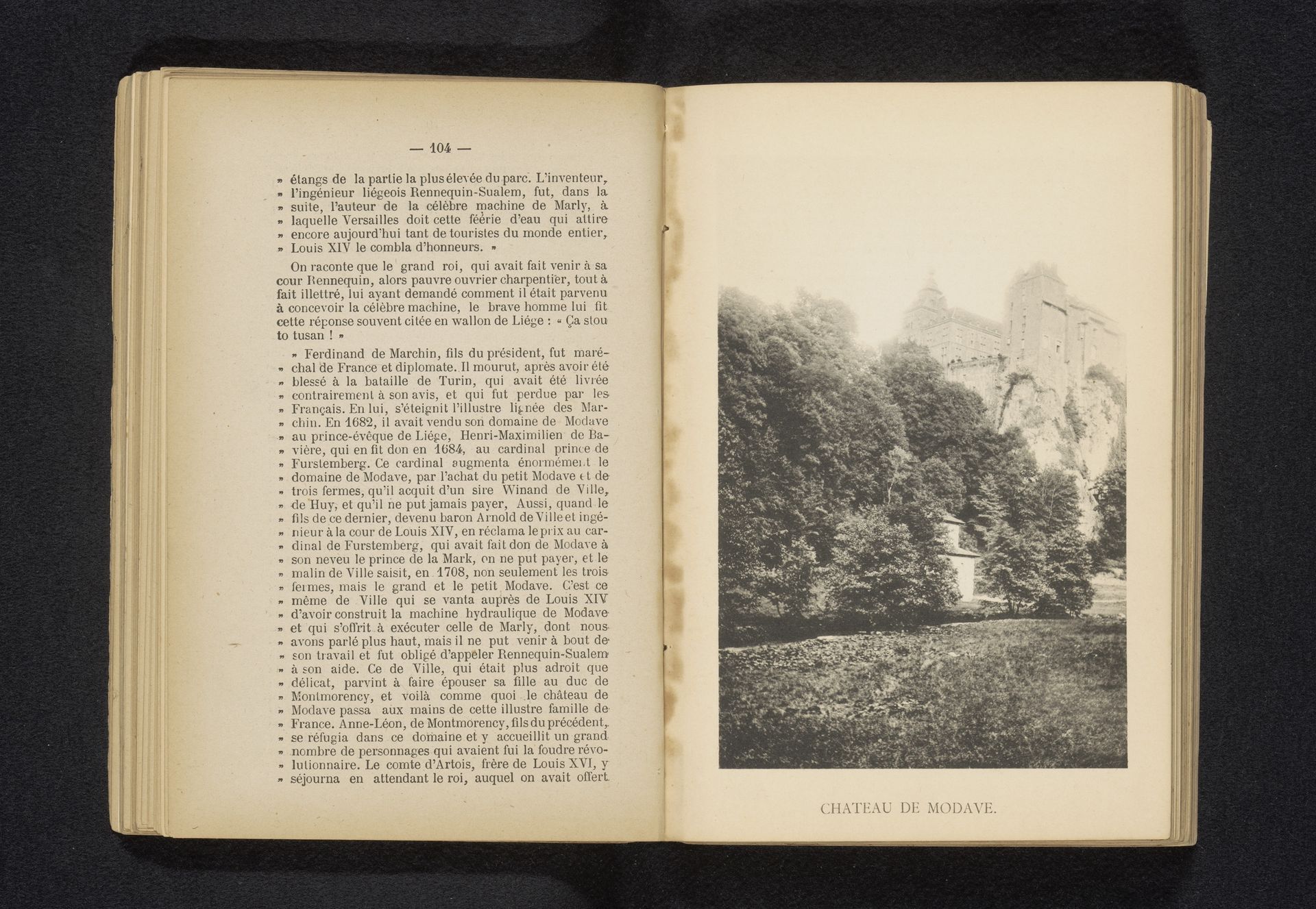 Gezicht op het kasteel van Modave by Victor Gaillard