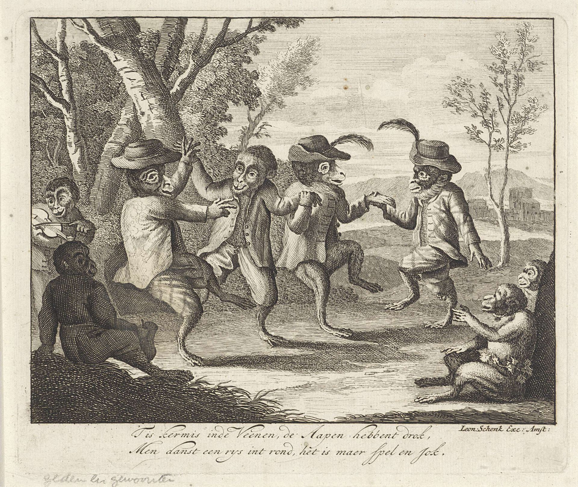 Dansende apen by Leonard Schenk