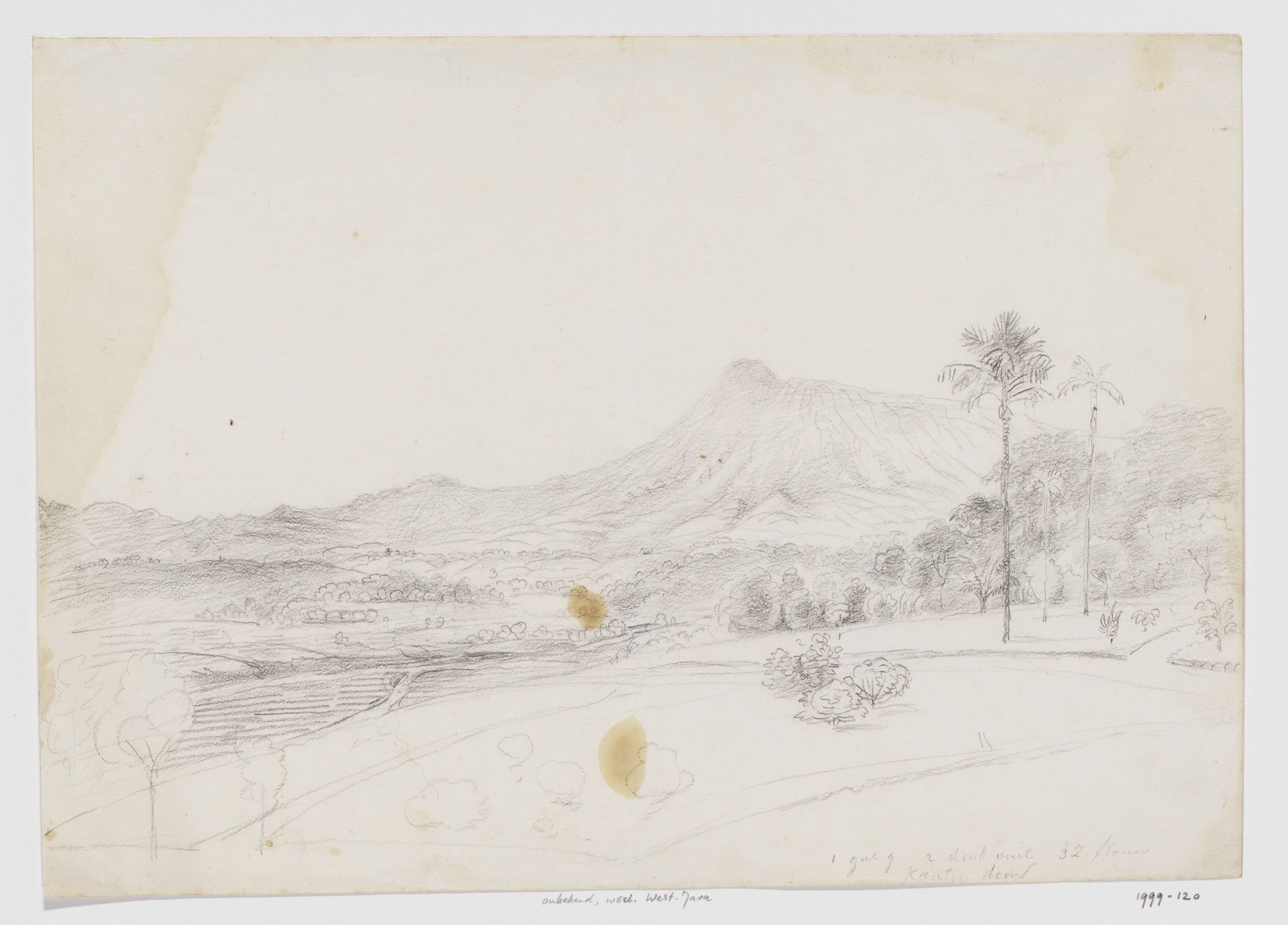Landschap, West-Java by Adrianus Johannes Bik