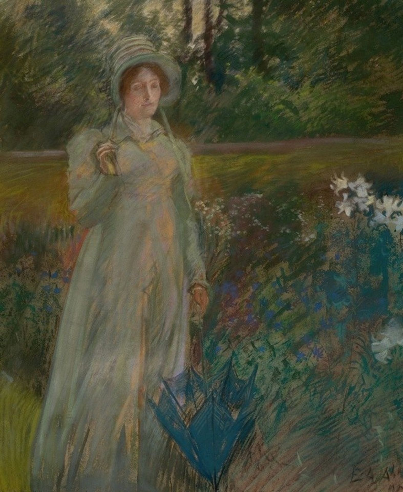 Woman in the Garden by Edwin Austin Abbey