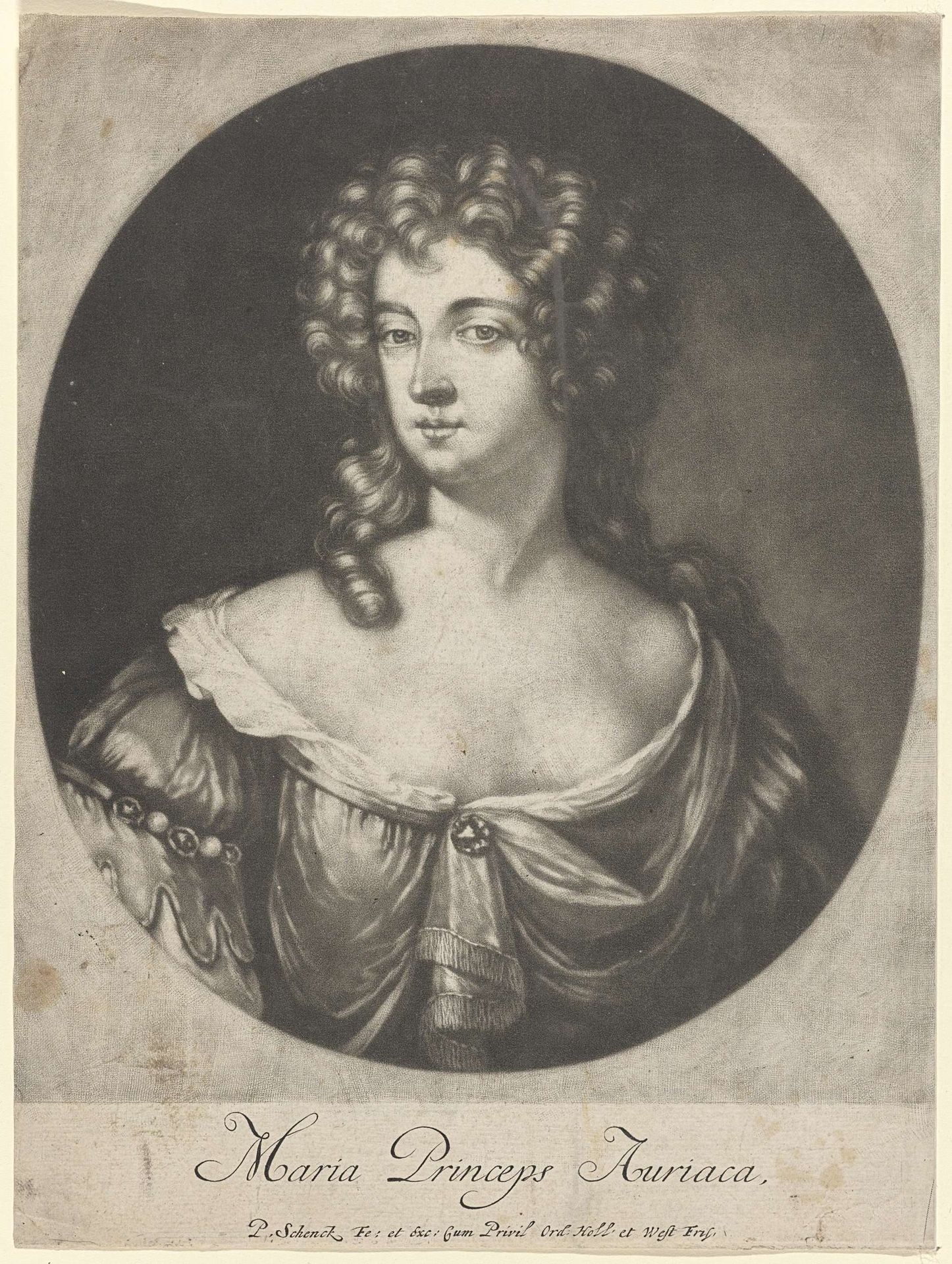 Portret van Maria II Stuart by Pieter Schenk