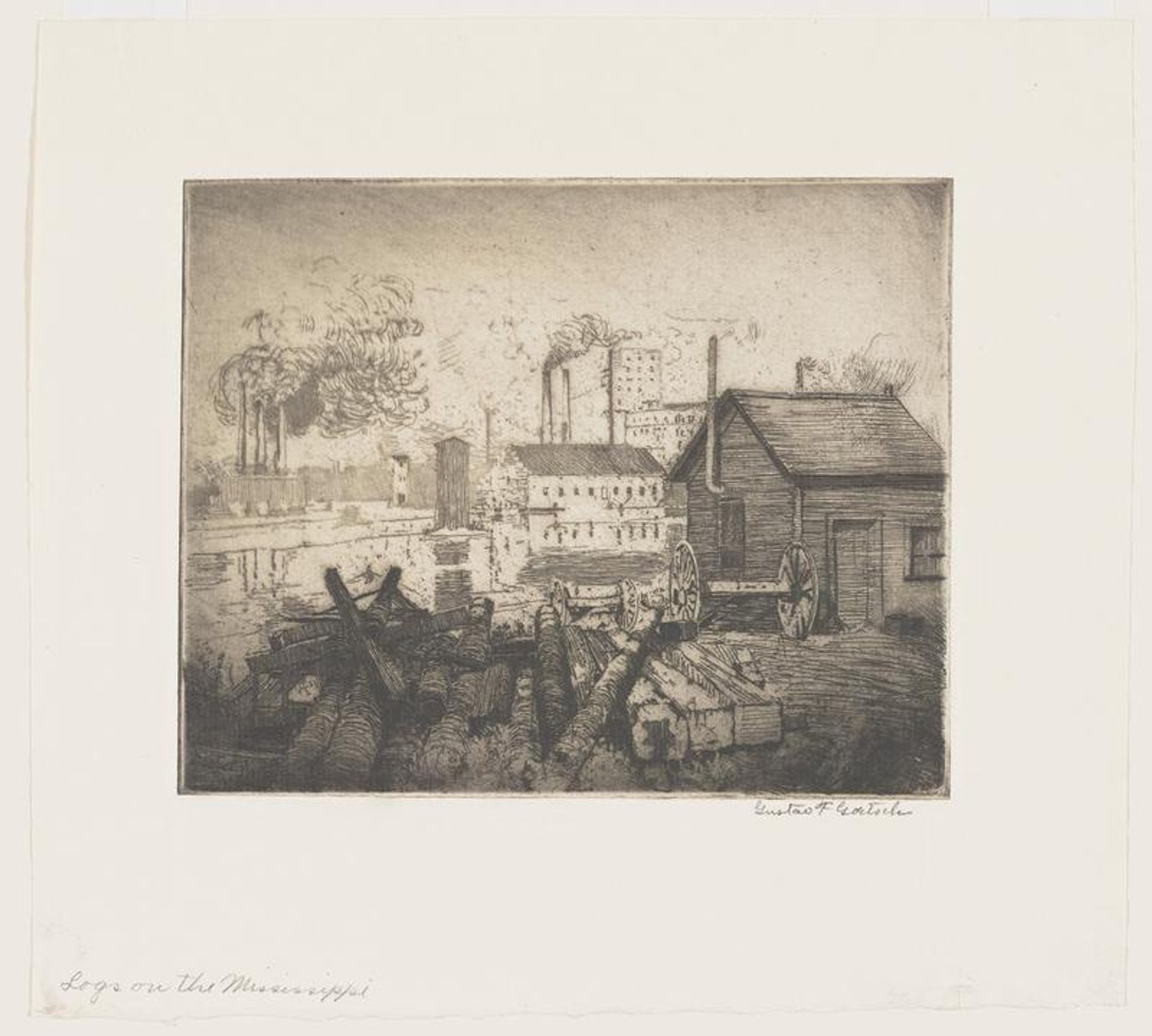 Logs on the Mississippi by Gustav Goetsch
