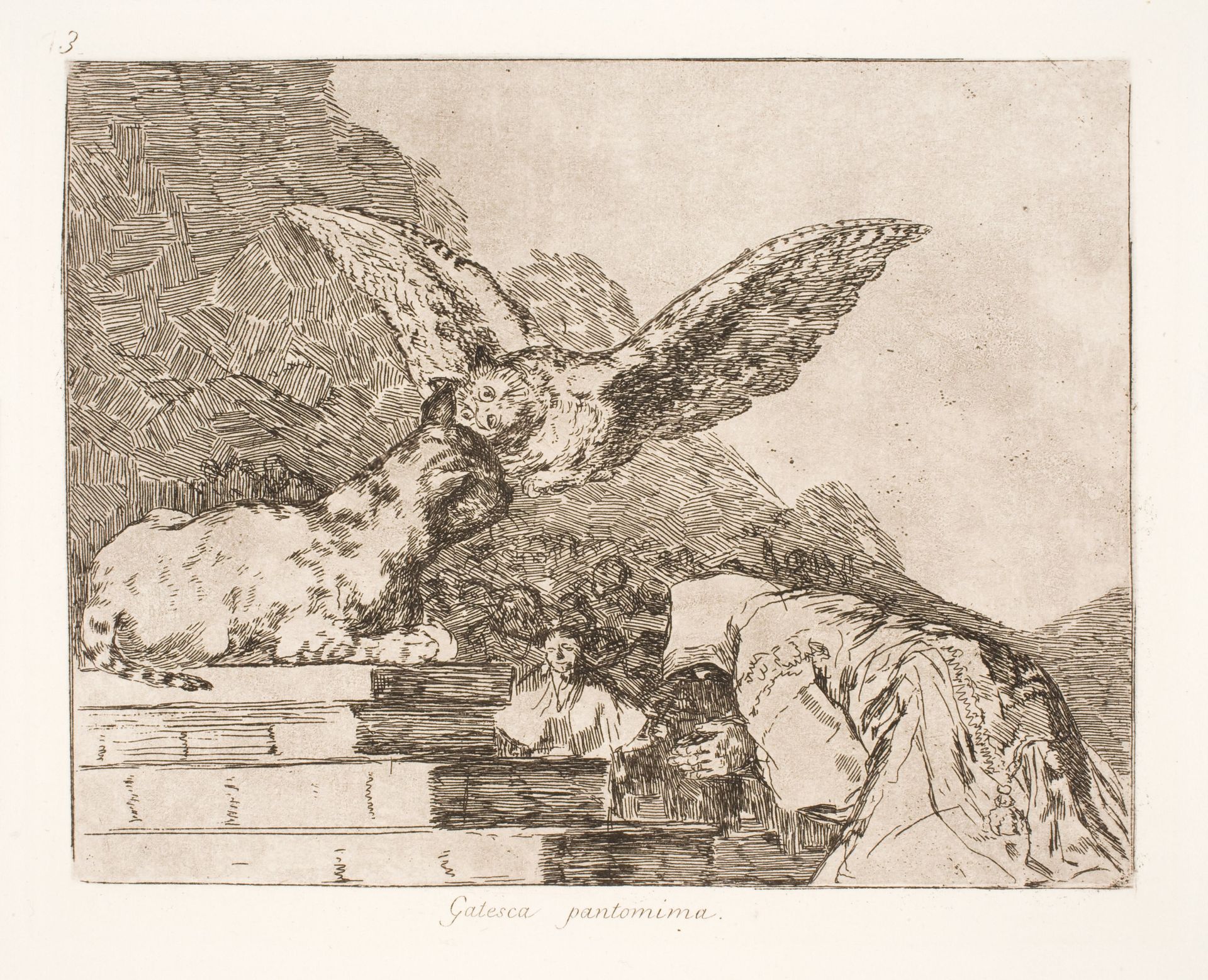 Kattepantomine (73) by Francisco de Goya