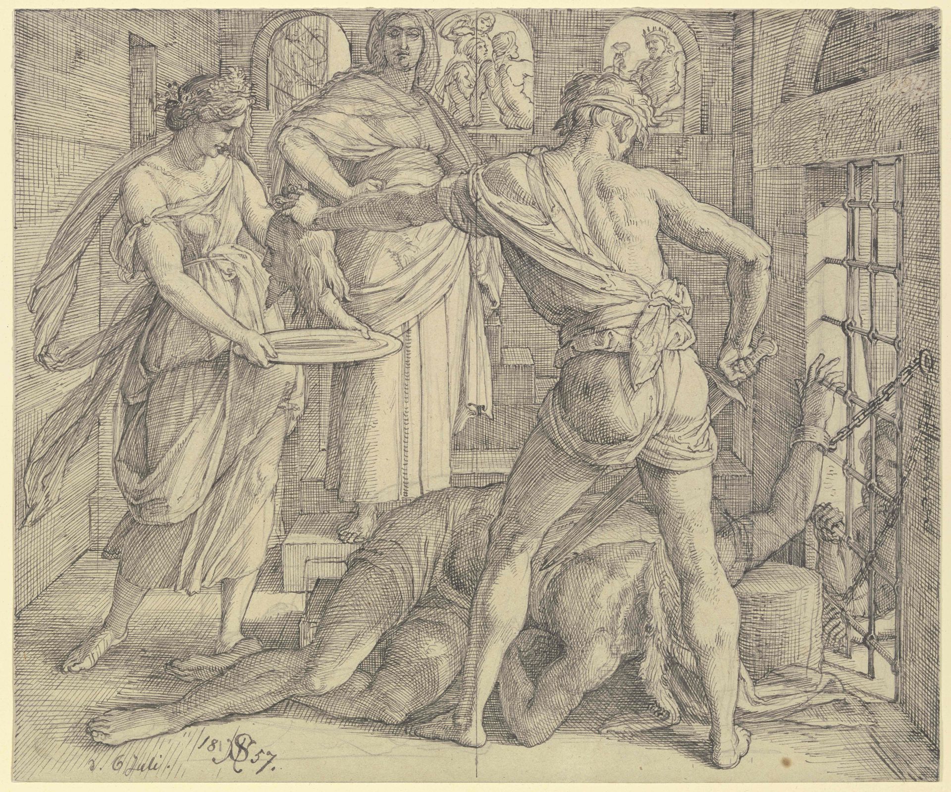 Enthauptung Johannis des Täufers by Julius Schnorr von Carolsfeld