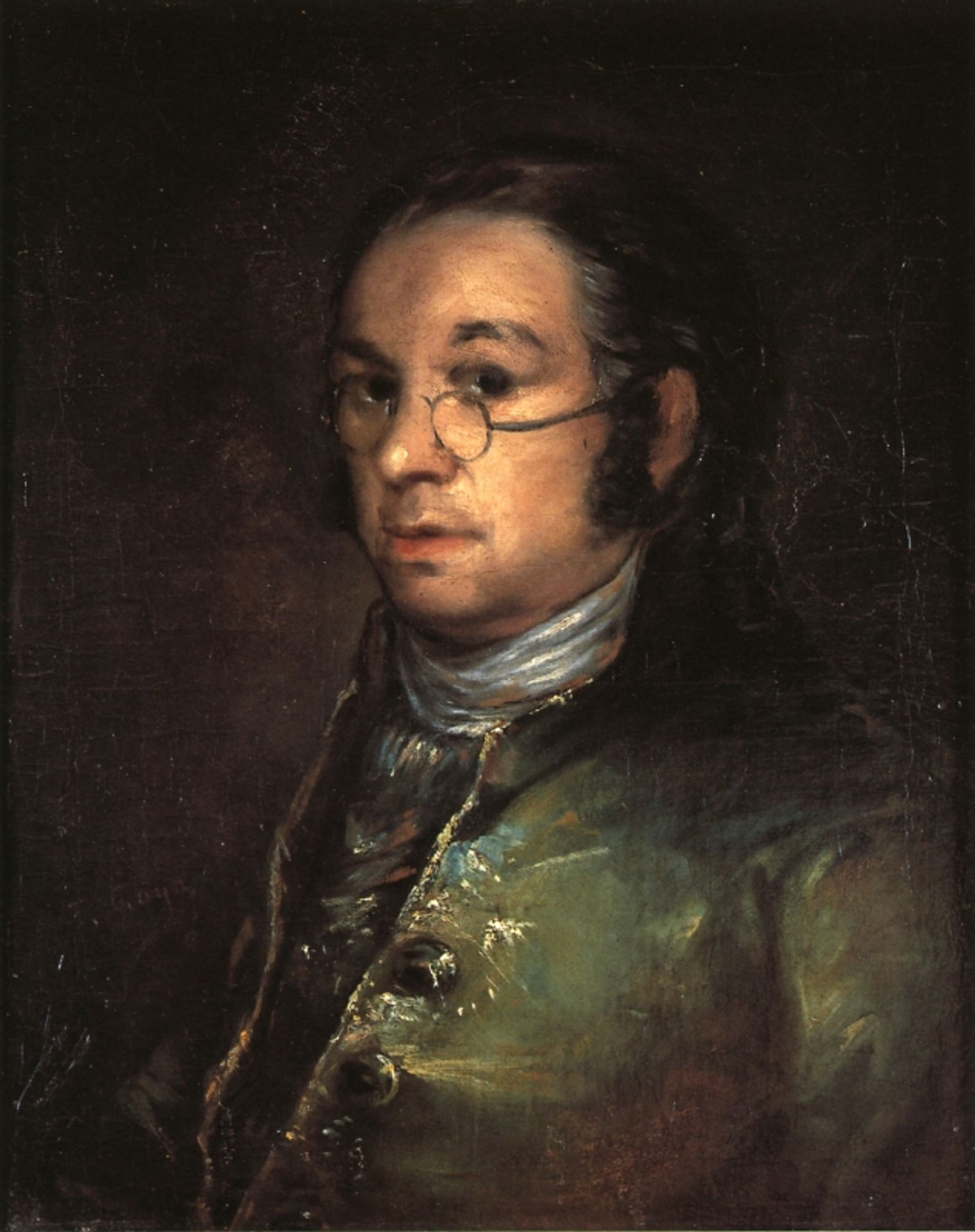 Self portrait with spectacles by Francisco de Goya