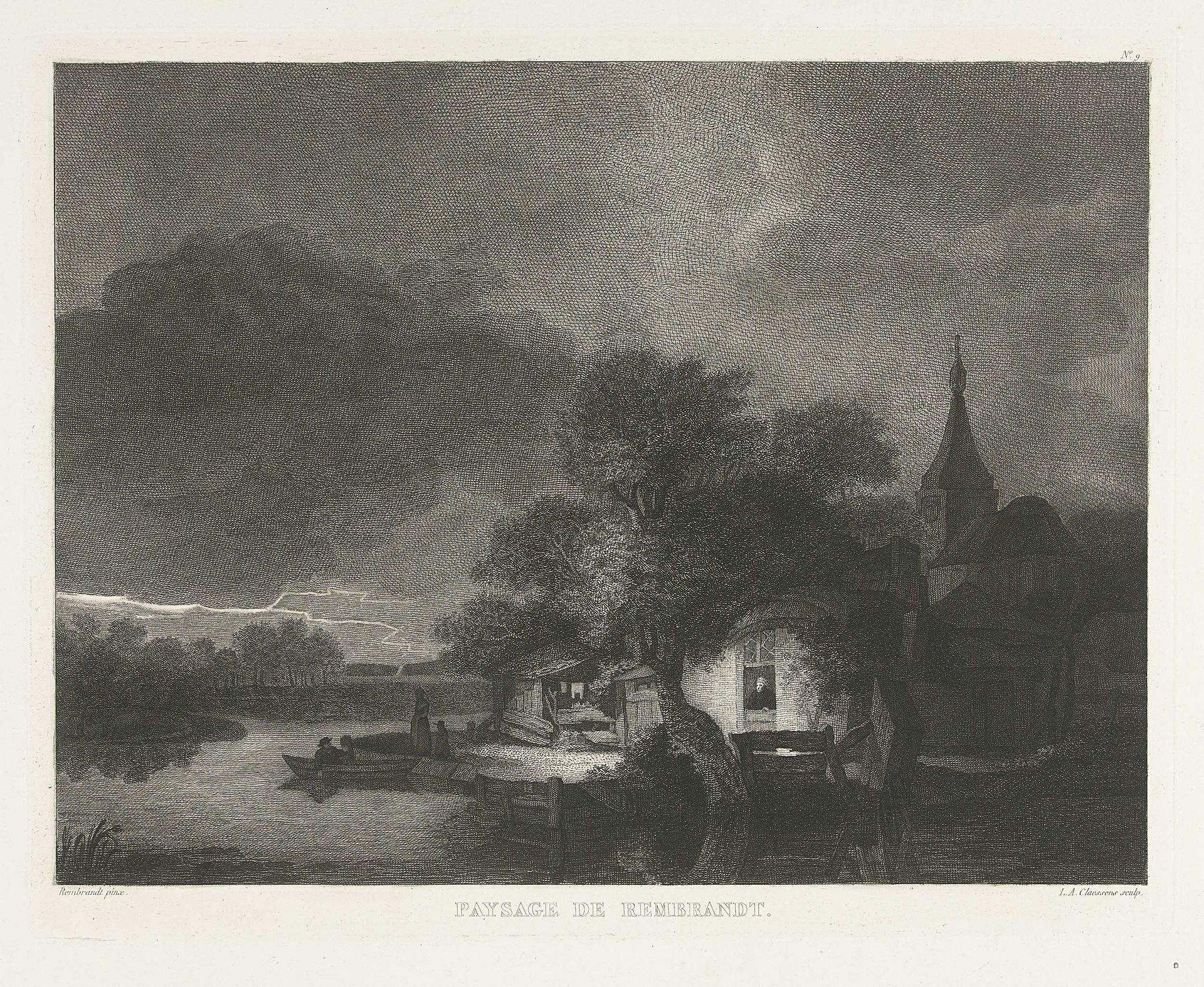 Landschap met onweer by Lambertus Antonius Claessens