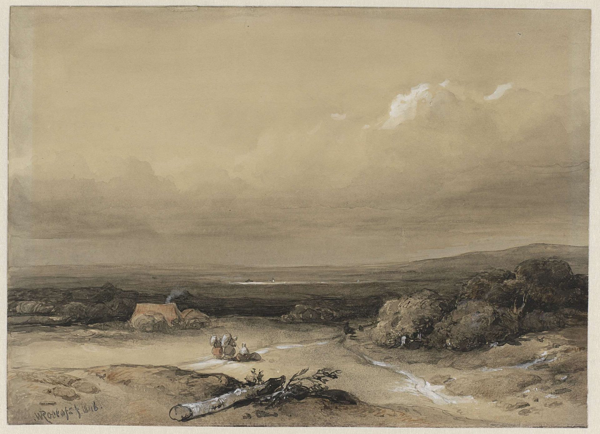 Landschap by Willem Roelofs
