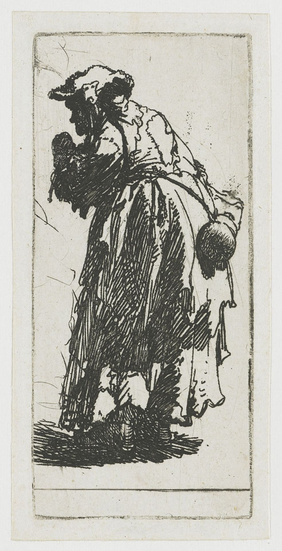 Old beggar woman with a gourd by Rembrandt van Rijn