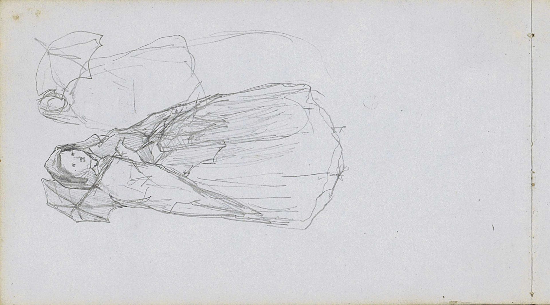Staande vrouw met een parasol by Johan Hendrik Weissenbruch