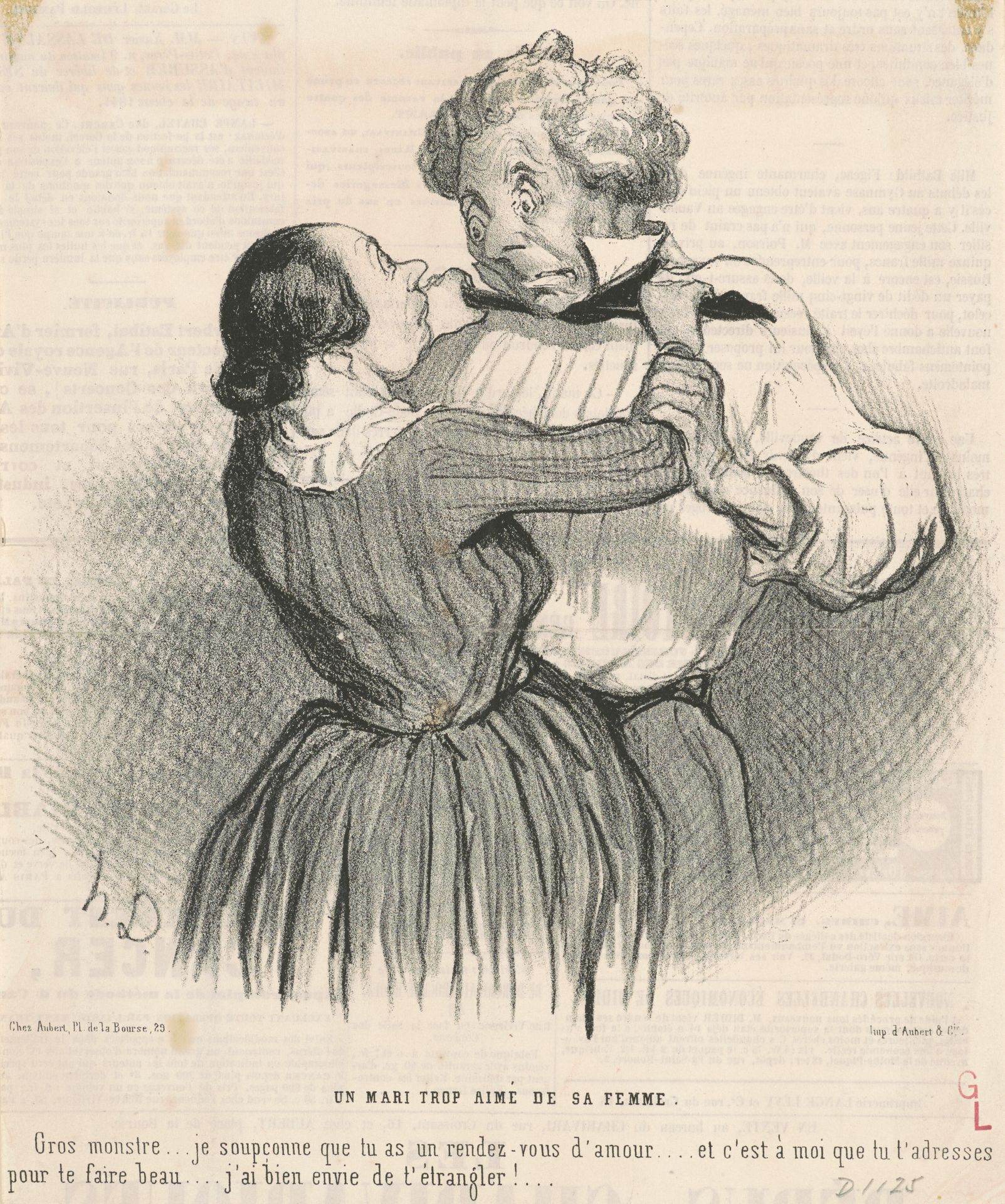 Un mari trop aimé de sa femme by Honoré Daumier
