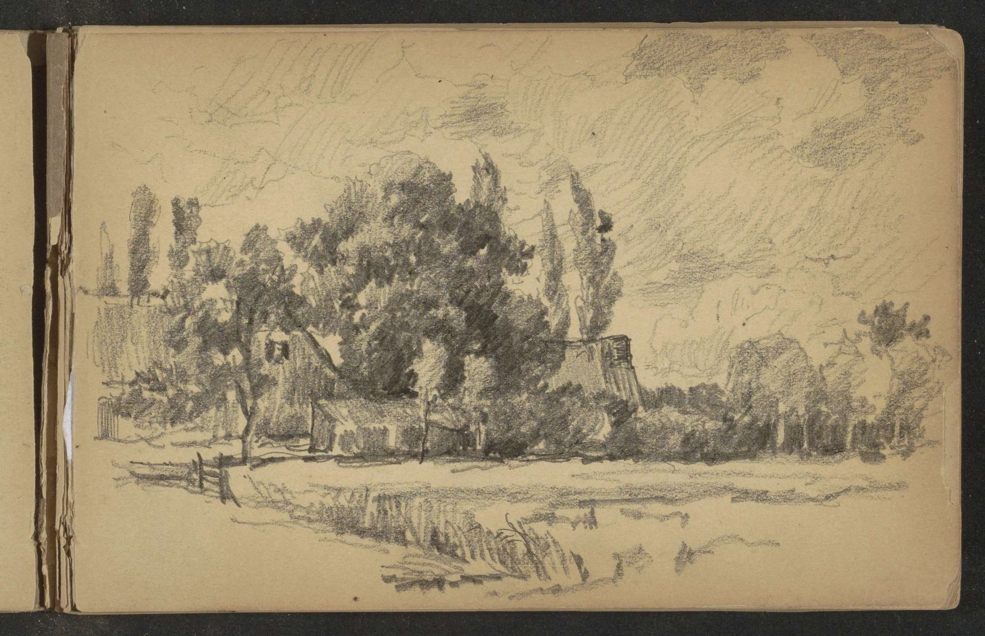 Boerderij tussen de bomen by Alexander Shilling