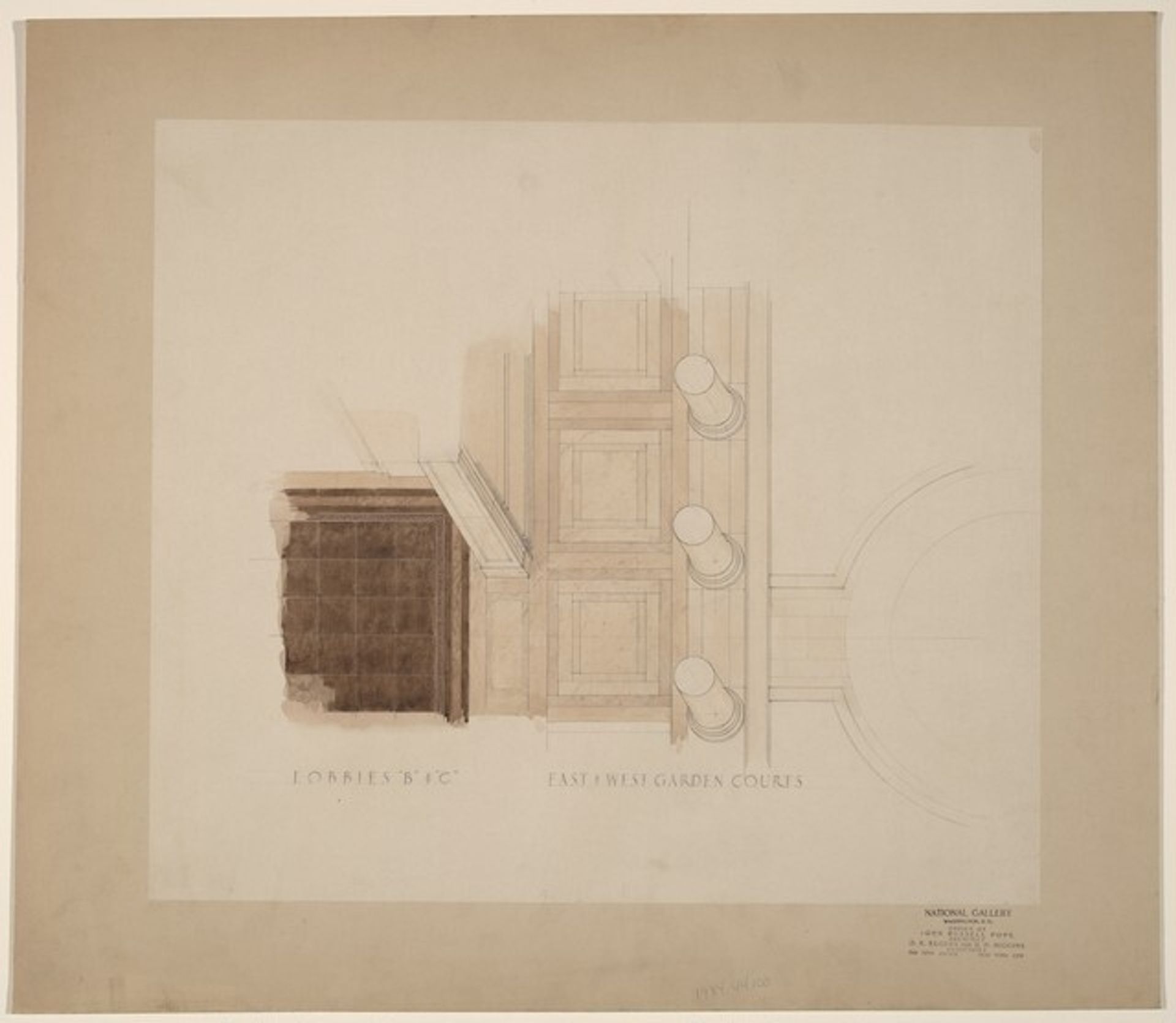 Lobbies "B" and "C": East and West Garden Courts by Eggers and Higgins, Architects