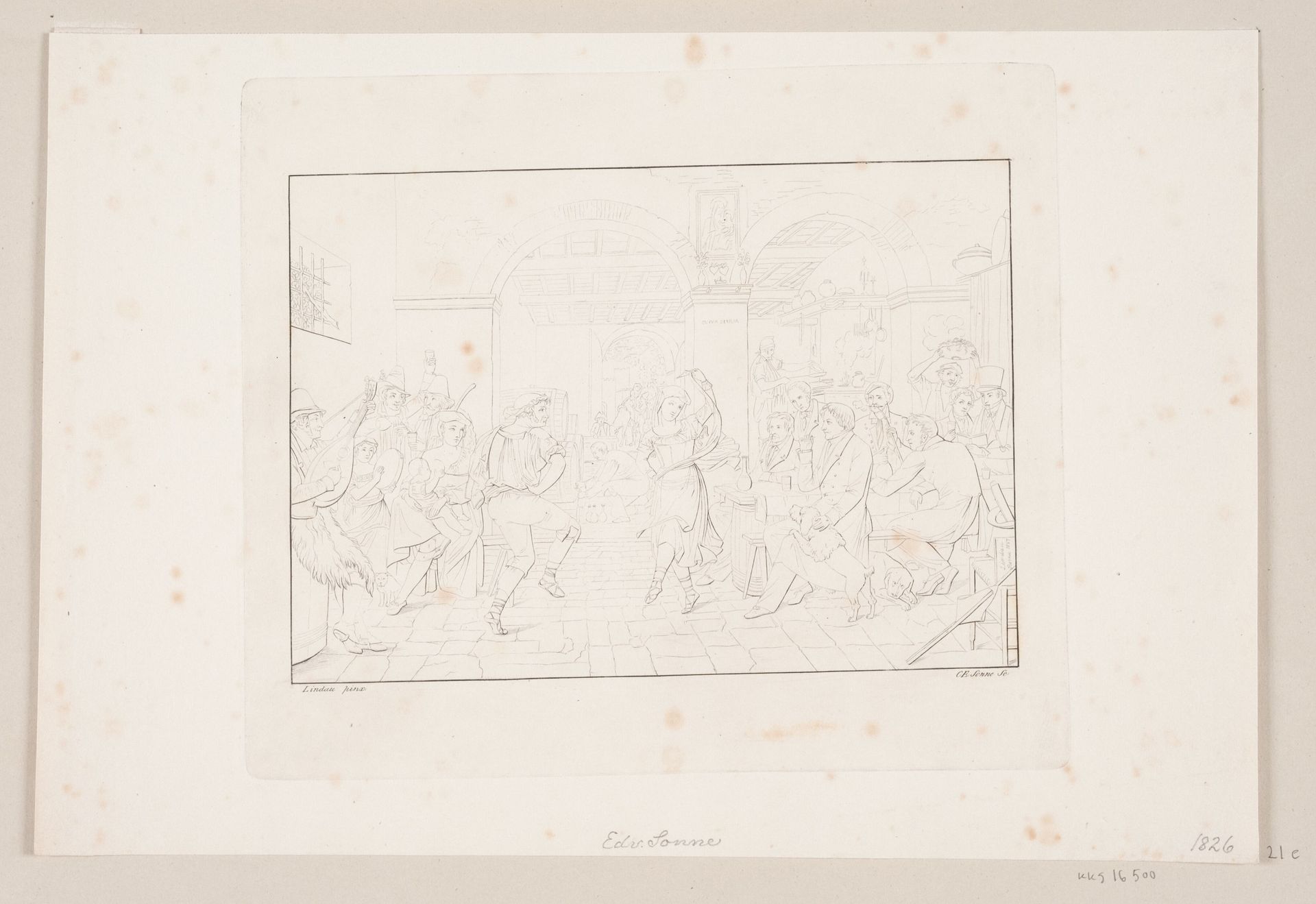 Dans i et osteri by Edvard Sonne