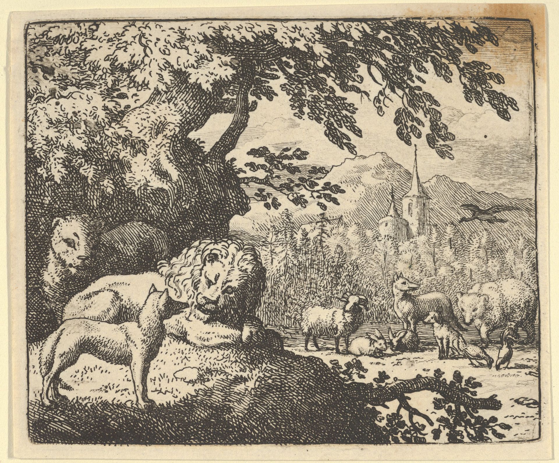 Renard Continues with His Lies from Hendrick van Alcmar's Renard The Fox by Allart van Everdingen
